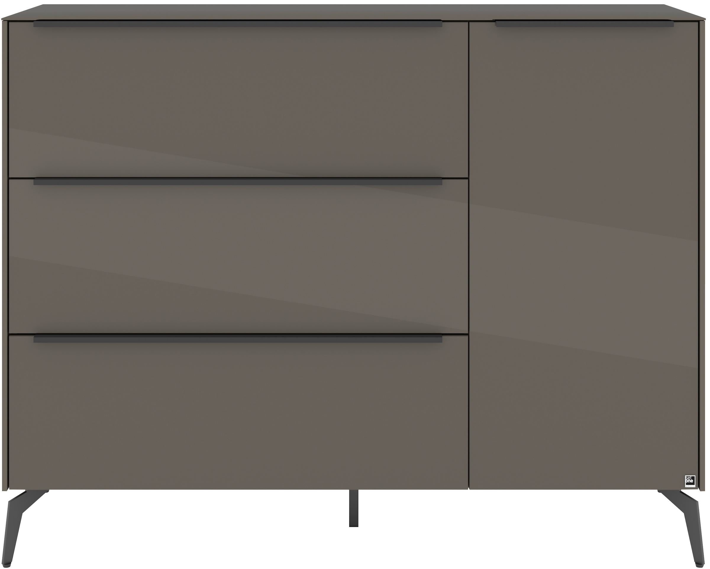set one by Musterring Sideboard »Reno« 1 Stk. tlg. Mit Winkelfuß in diversen Farben, 109 cm Höhe & Farbauswahl