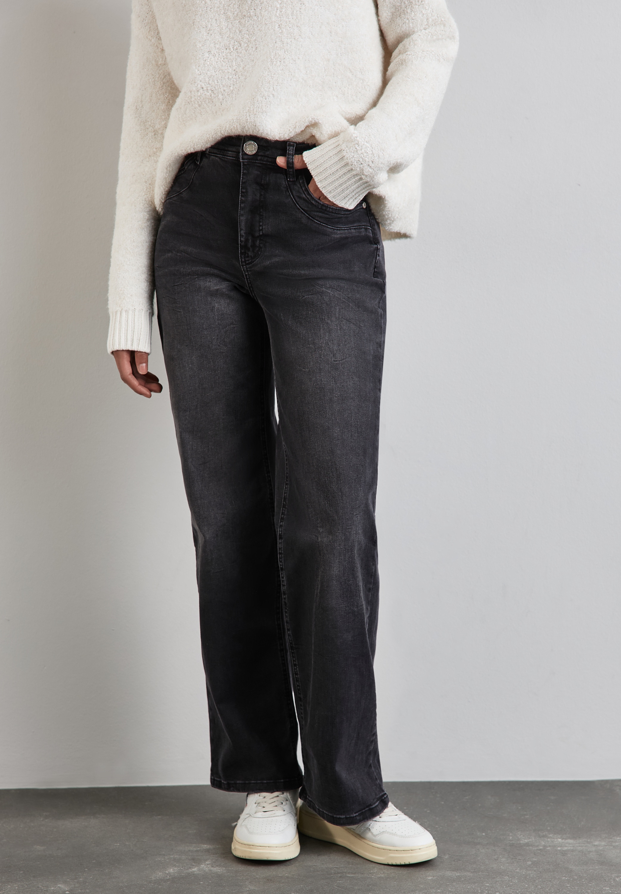 STREET ONE Loose-fit-Jeans, High Waist