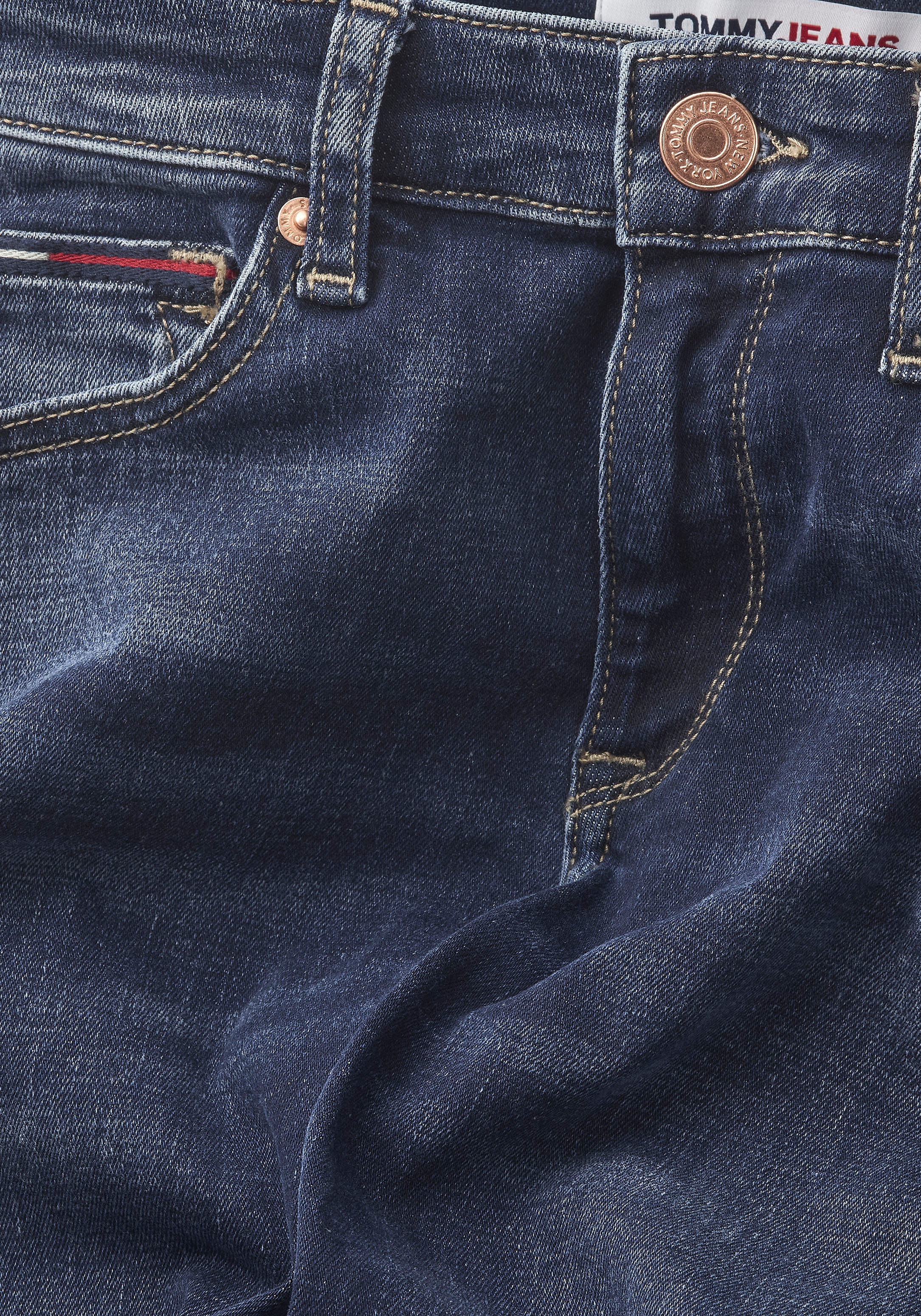 Tommy für Tommy bestellen BAUR Jeans mit Jeans | Logo-Badge Skinny-fit-Jeans,