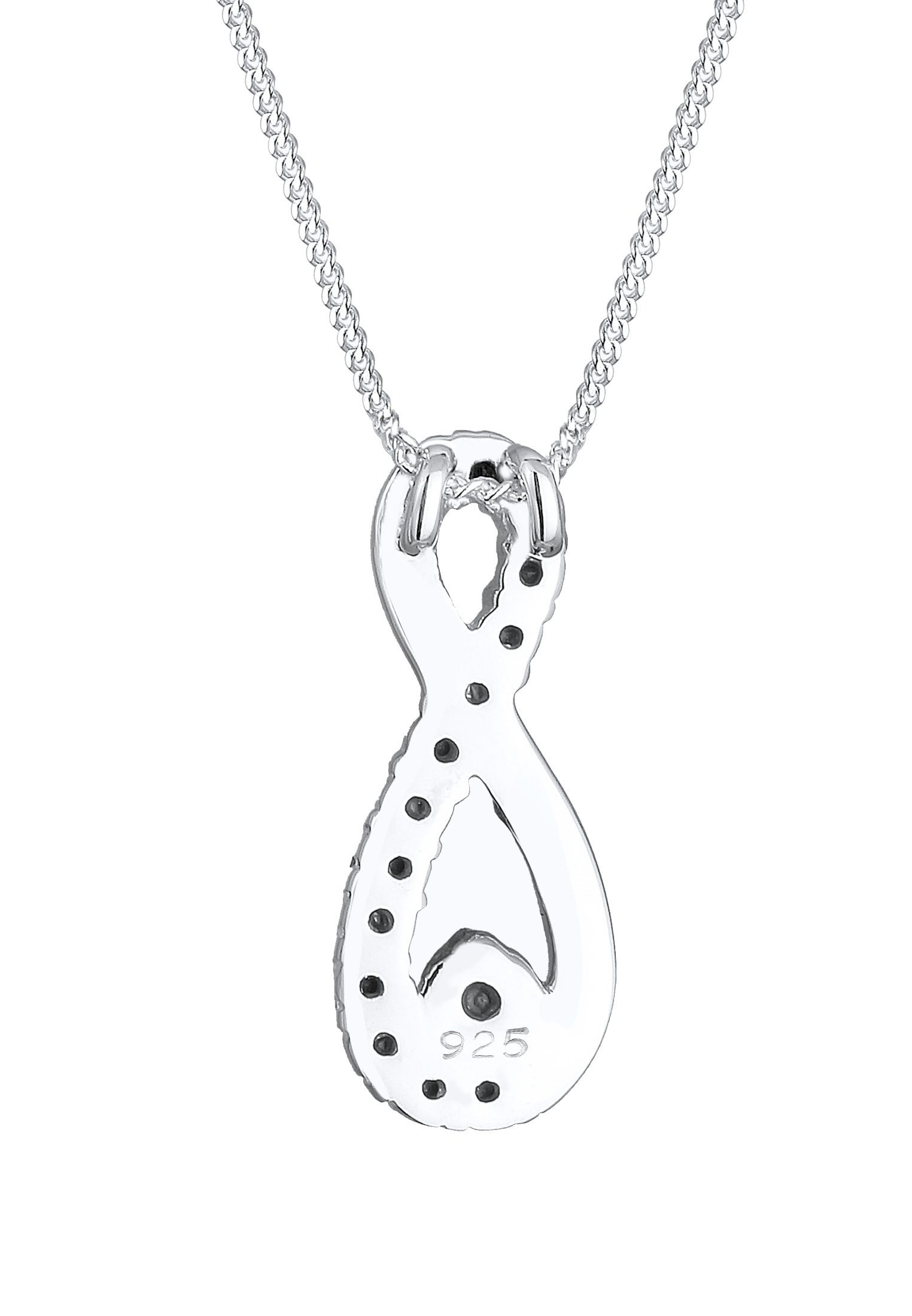 Elli Silberkette »Halskette Infinity Unendlichkeit 925 Silber, mit Kristallen von Swarovski®«