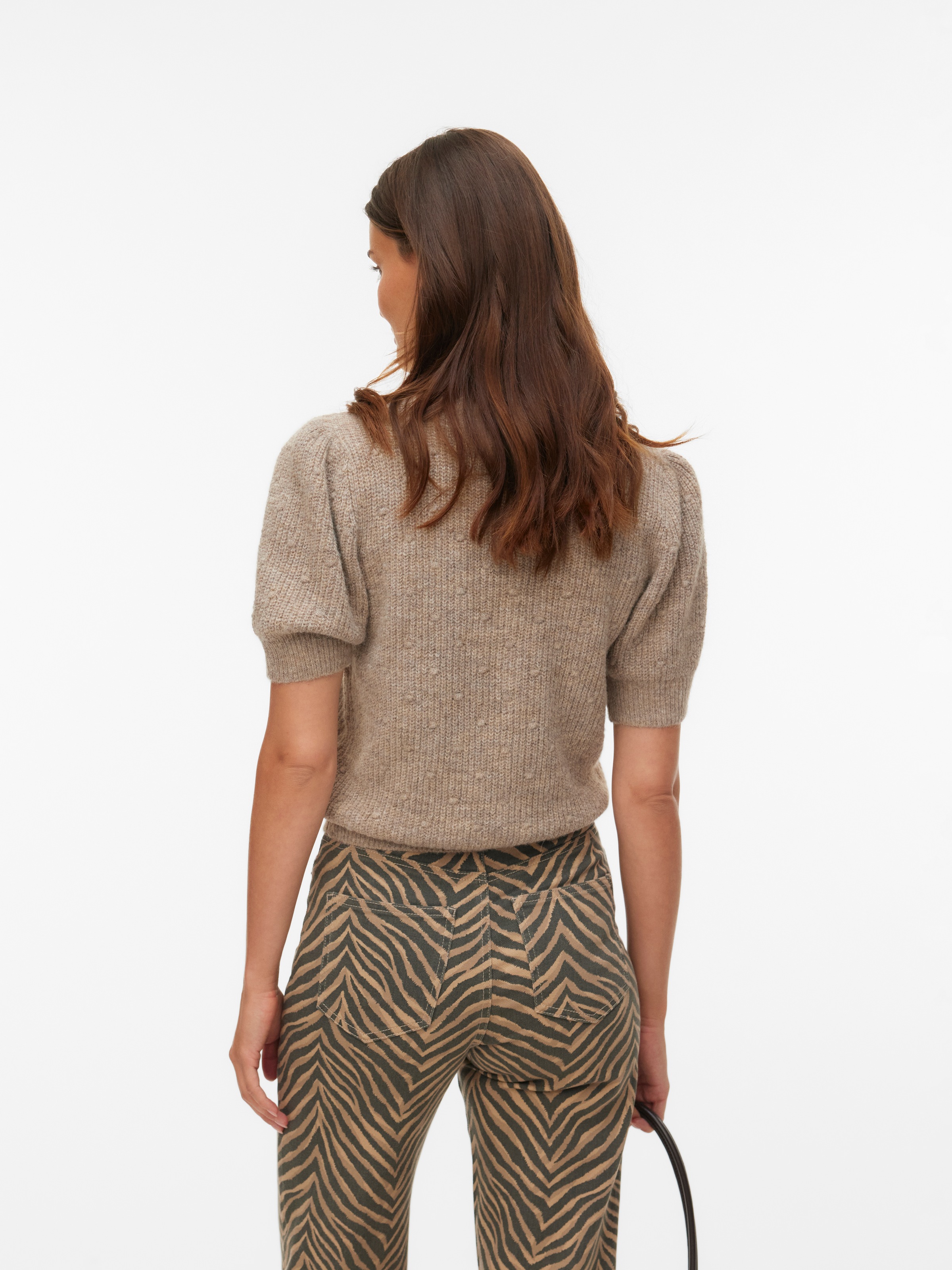 Vero Moda Strickpullover "VMGENIUS 2/4 O-NECK SHORT PULLOVER BOO" mit zarte günstig online kaufen