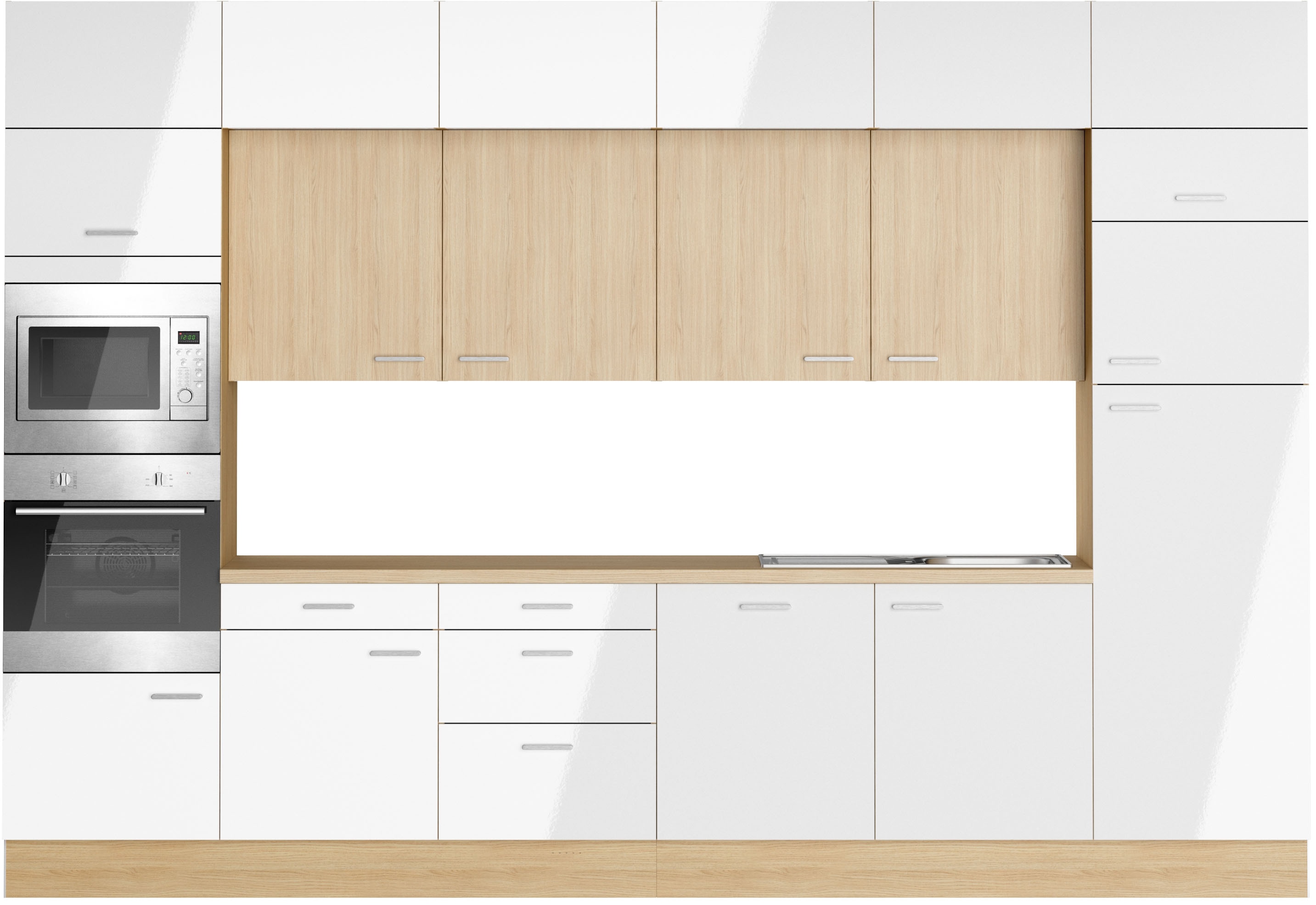 KOCHSTATION Küchenzeile "KS-Lucy" Breite 360 cm, Soft-Close, inkl. Zubehör, wahlweise mit E-Geräten
