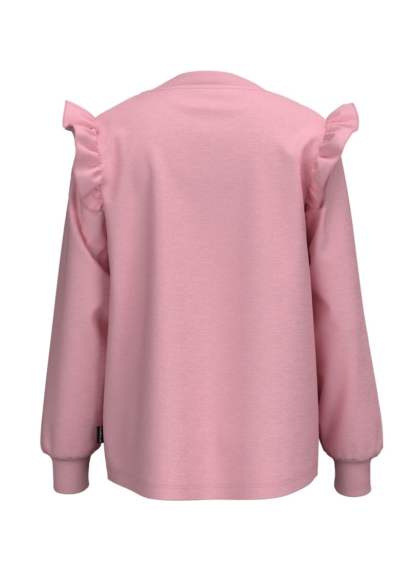 Trigema Sweatshirt »TRIGEMA Sweatshirt mit Rüschen und Pferdemotiv«

