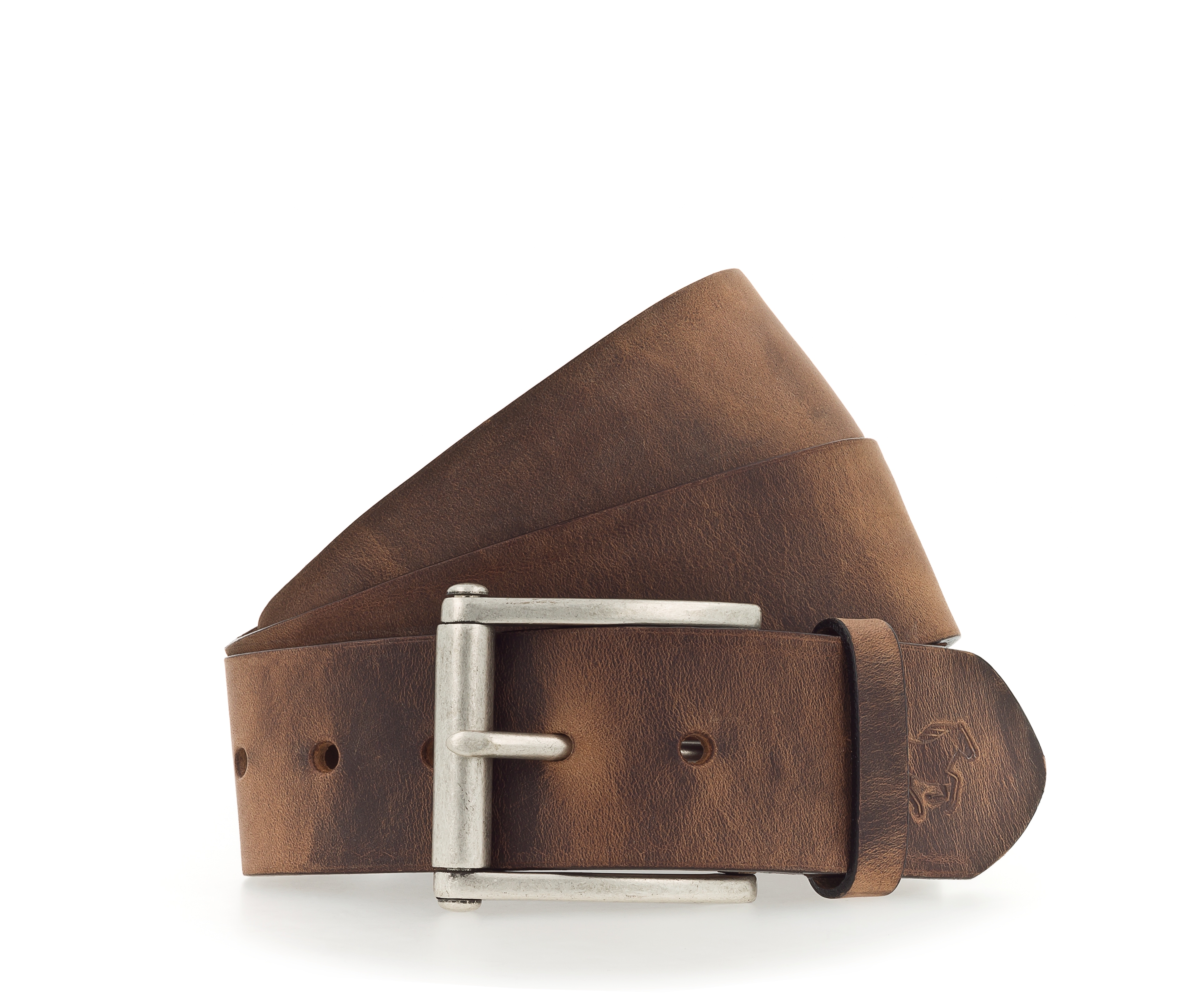 MUSTANG Ledergürtel ""Preston"" mit Vintage-Look, Roll-Schließe, 4,5 cm