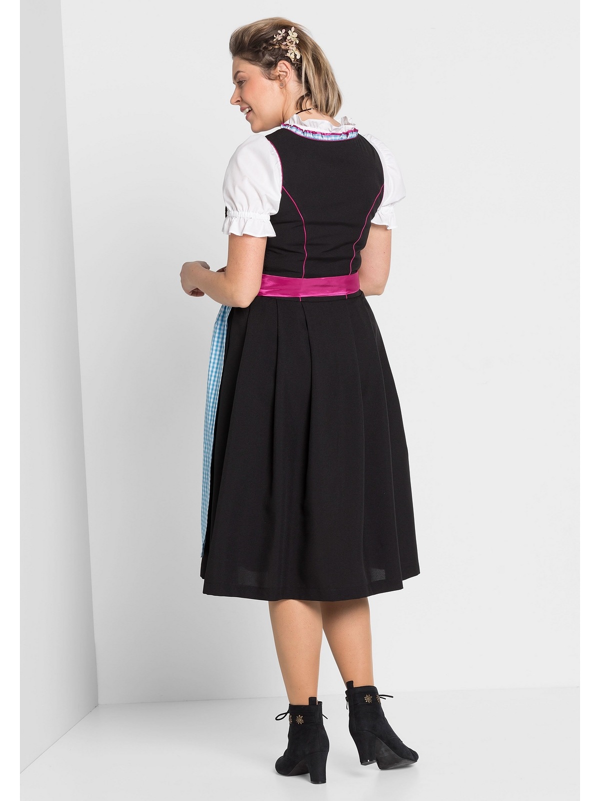 Sheego Dirndl "Große Größen", mit Schürze und Bluse 3tlg. günstig online kaufen