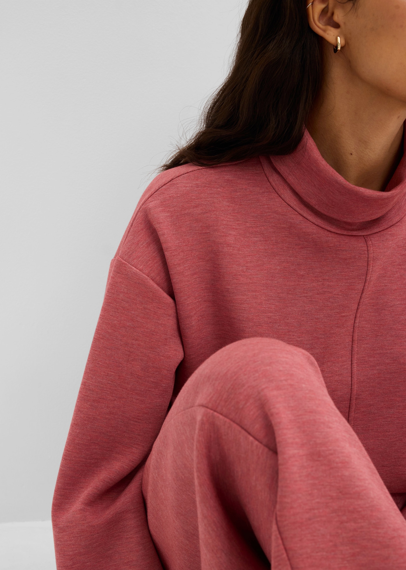 bonprix Sweatshirt , mit hohem Stehkragen, in Soft-Touch Qualität, lässig geschnitten
