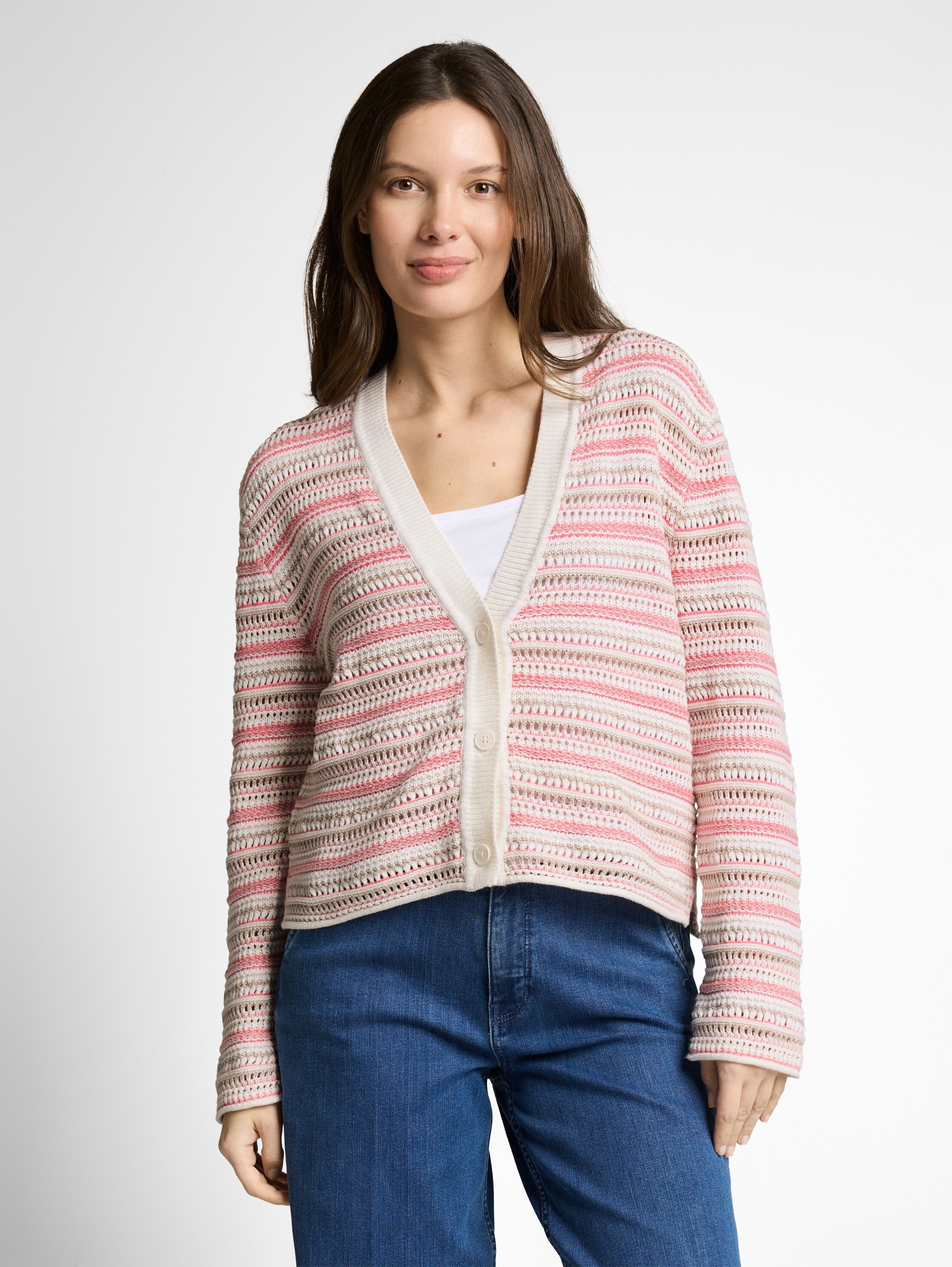 TOM TAILOR Cardigan mit Streifen Muster günstig online kaufen