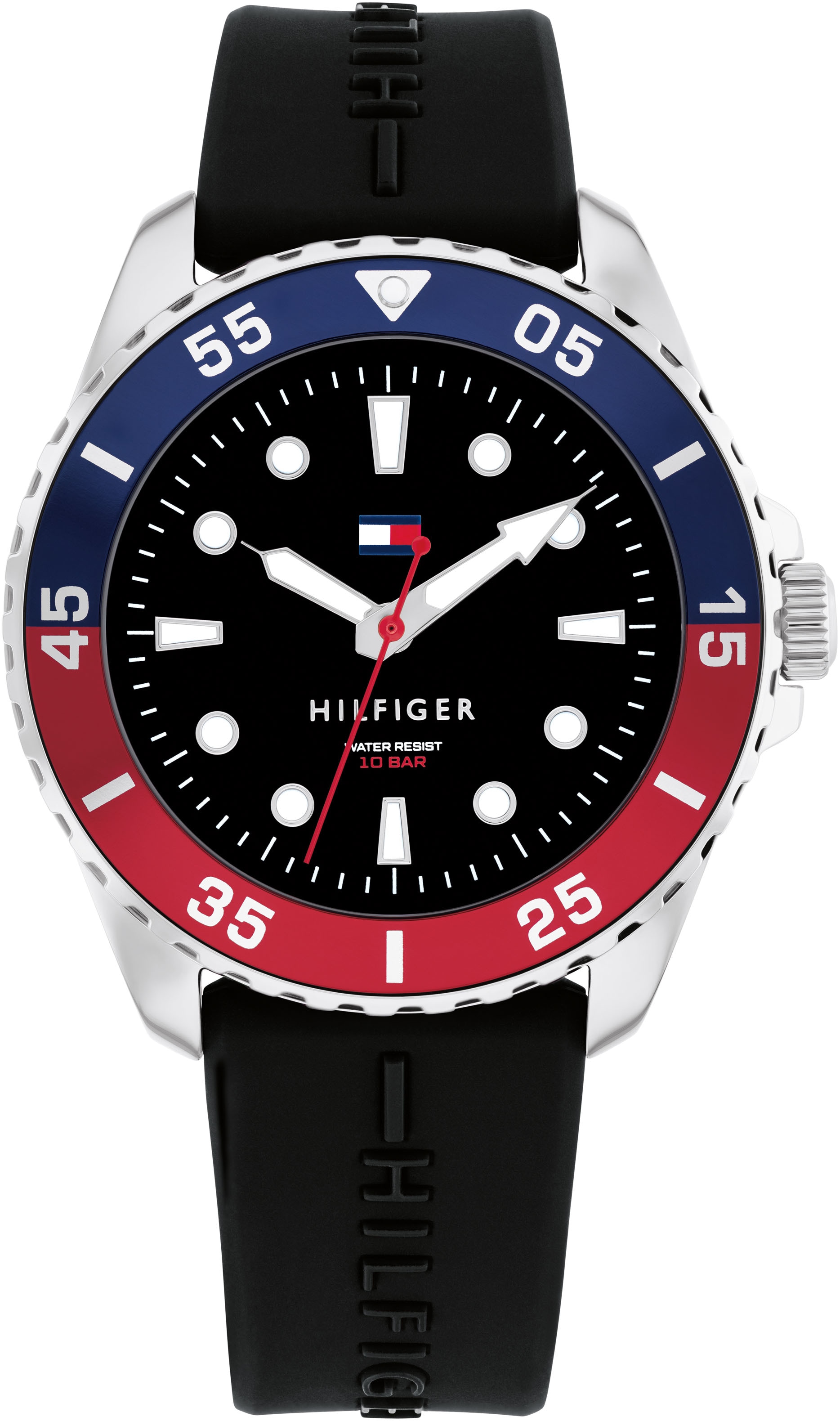 Tommy Hilfiger Quarzuhr »OCEANIC GIFT SET«, (Set, 2 tlg., mit süßer Kinderuhr), Armbanduhr, Herrenuhr, Silikonarmband, Ideal auch als Geschenk, analog