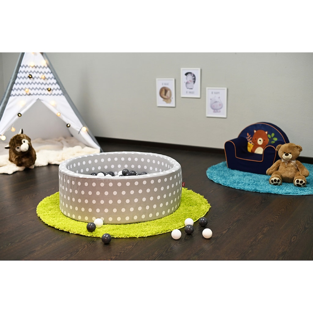 Knorrtoys® Bällebad »Soft, Grey White Dots«