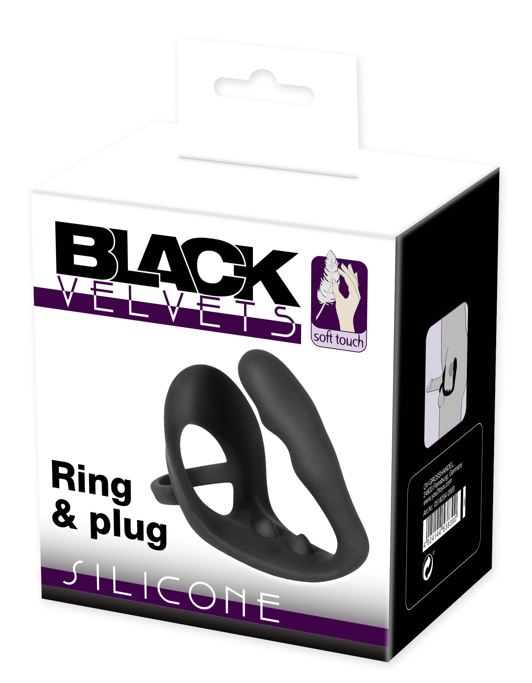 BLACK VELVETS Penisring »Penisring mit Plug Ring & plug«