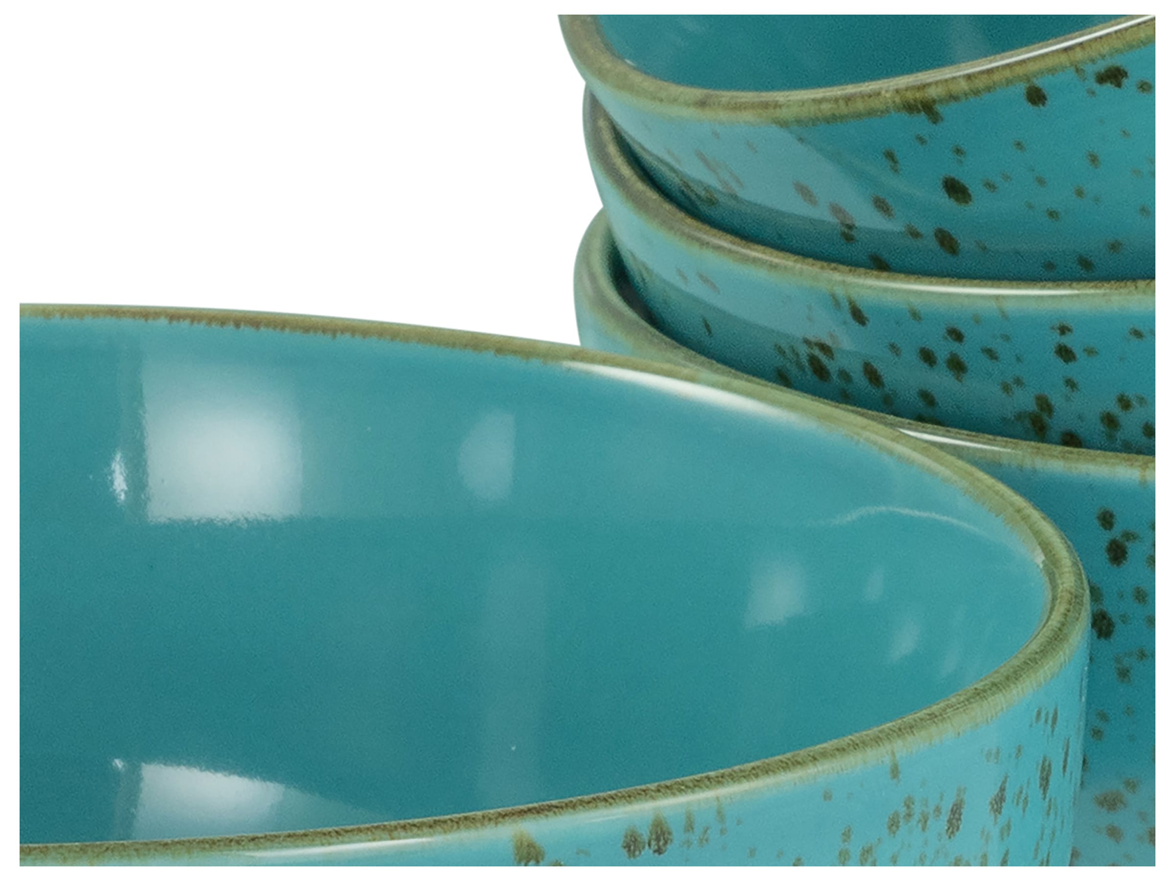 CreaTable Kombiservice »Nature Collection, Kombi-Service 16-tlg«, (Set, 16 tlg.), Handwerklicher Look, Vintage