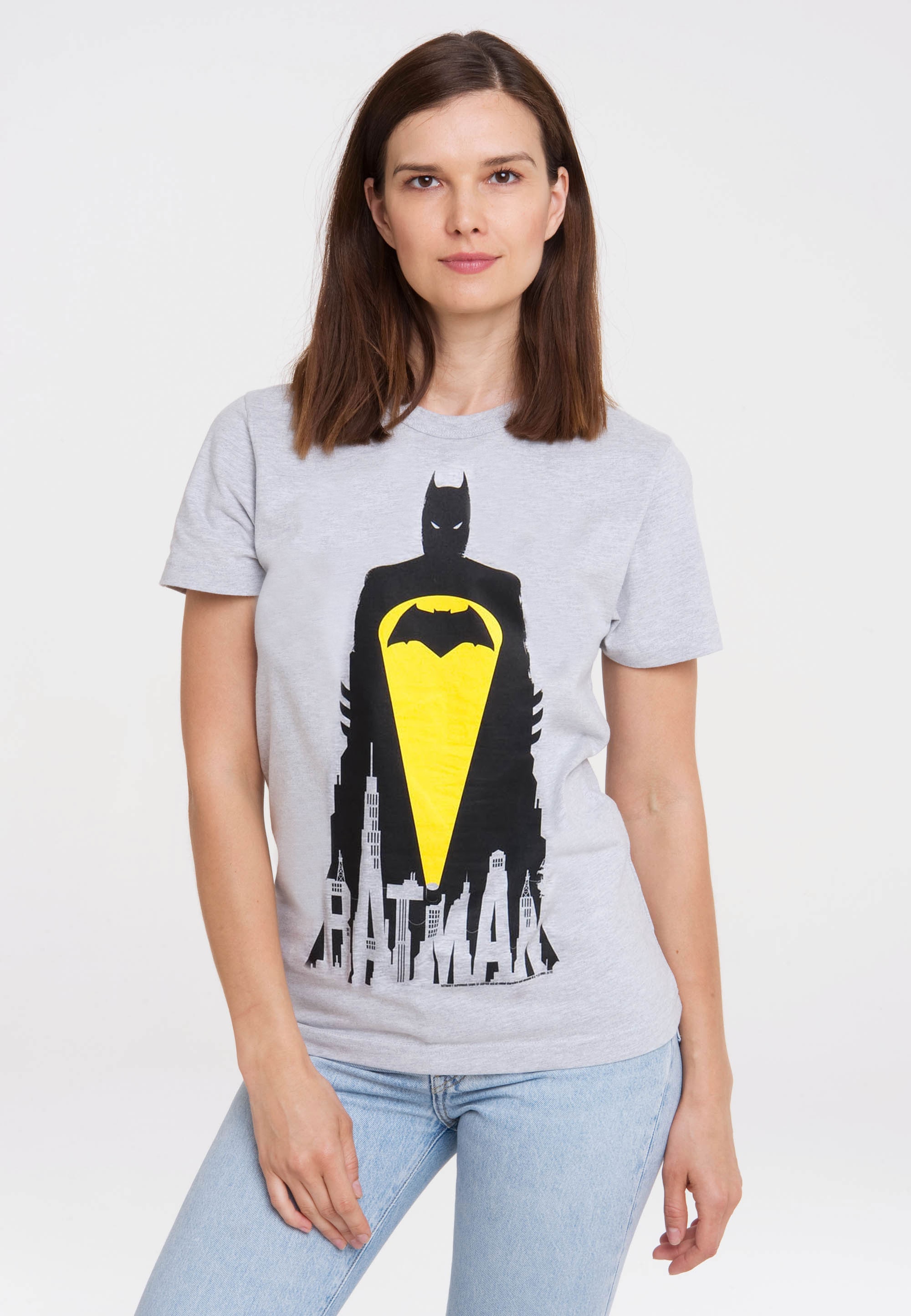 Skyline«, mit LOGOSHIRT online - bestellen | BAUR »Batman Superhelden-Print T-Shirt