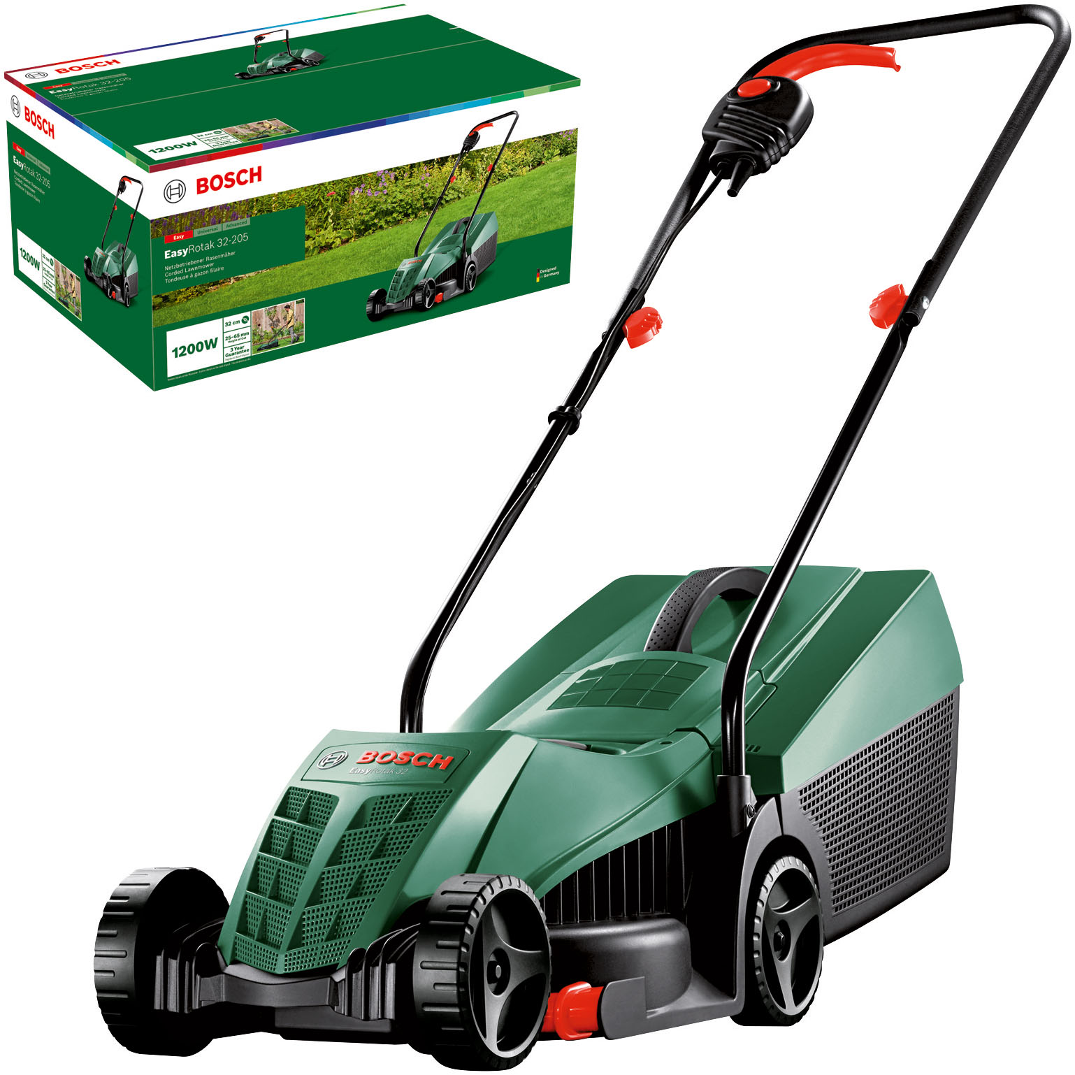 Bosch Home & Garden Elektrorasenmäher ""EasyRotak 32-205"" Grasfangvolumen 31l
