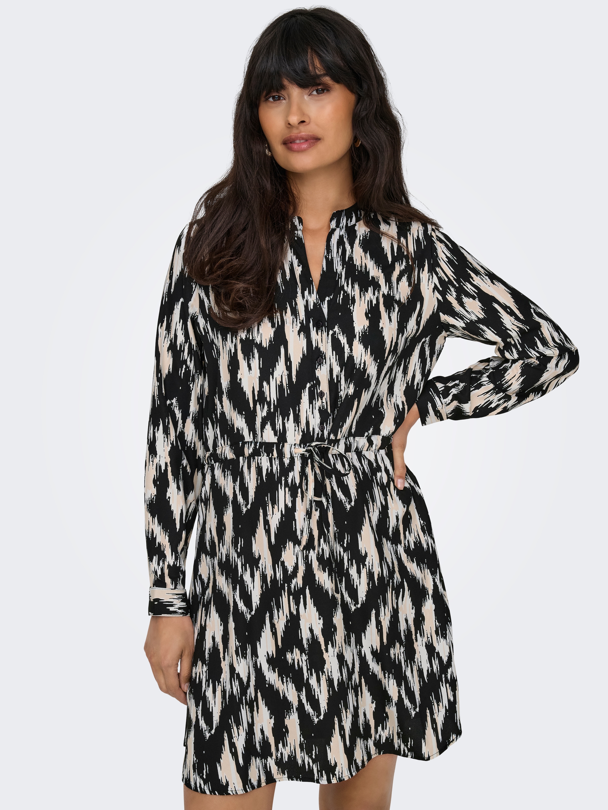 ONLY Druckkleid »ONLCORY L/S V-NECK TUNIC«, Sommerkleid