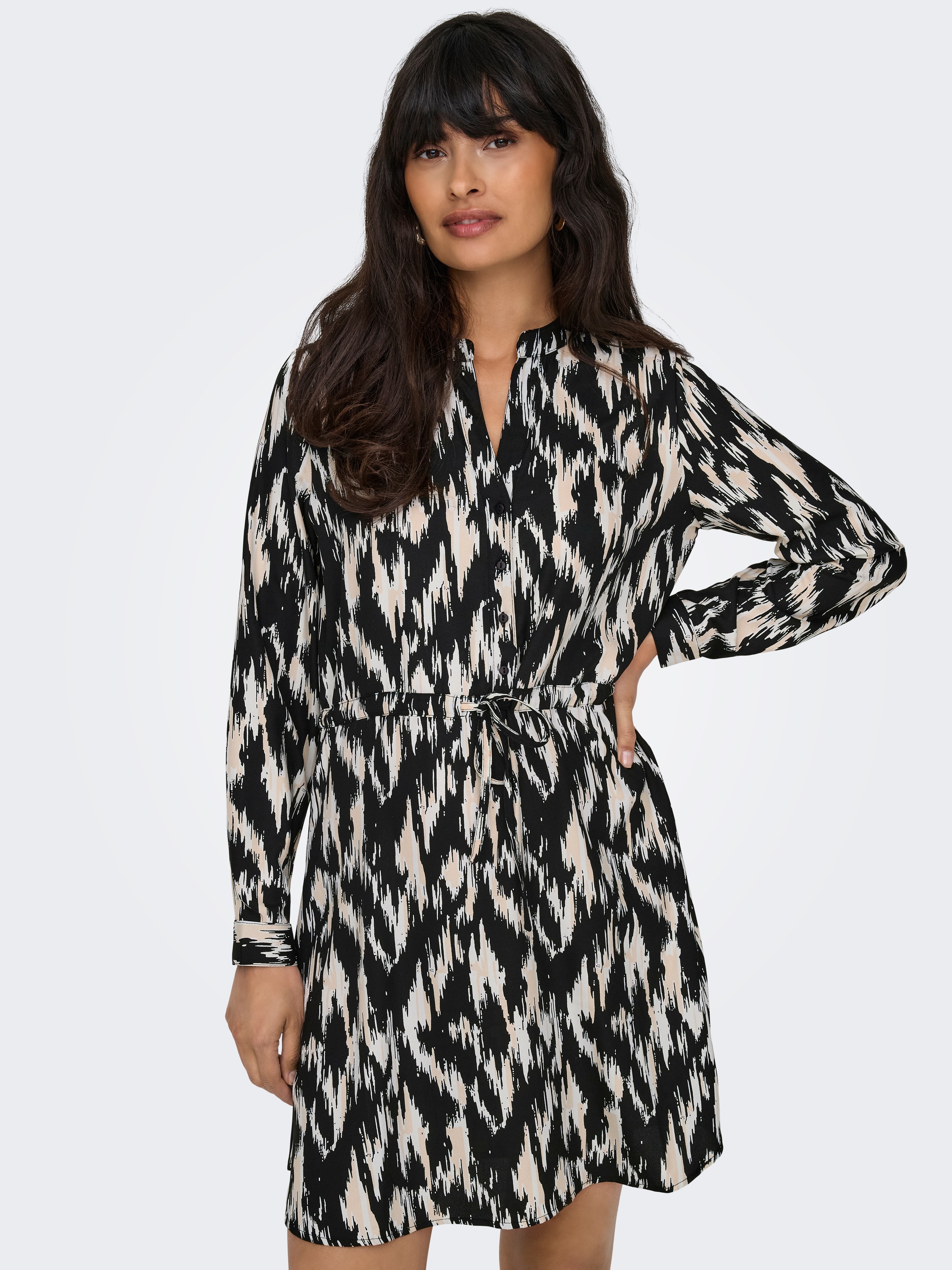 ONLY Druckkleid "ONLCORY L/S V-NECK TUNIC", Sommerkleid günstig online kaufen