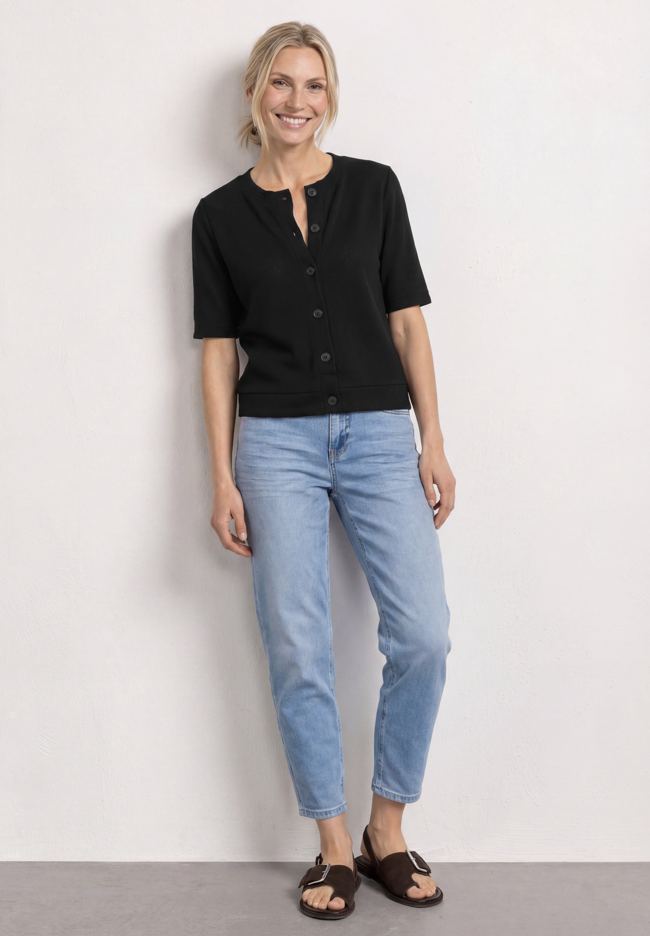 STREET ONE Cardigan mit durchgehender Knopfleiste vorn