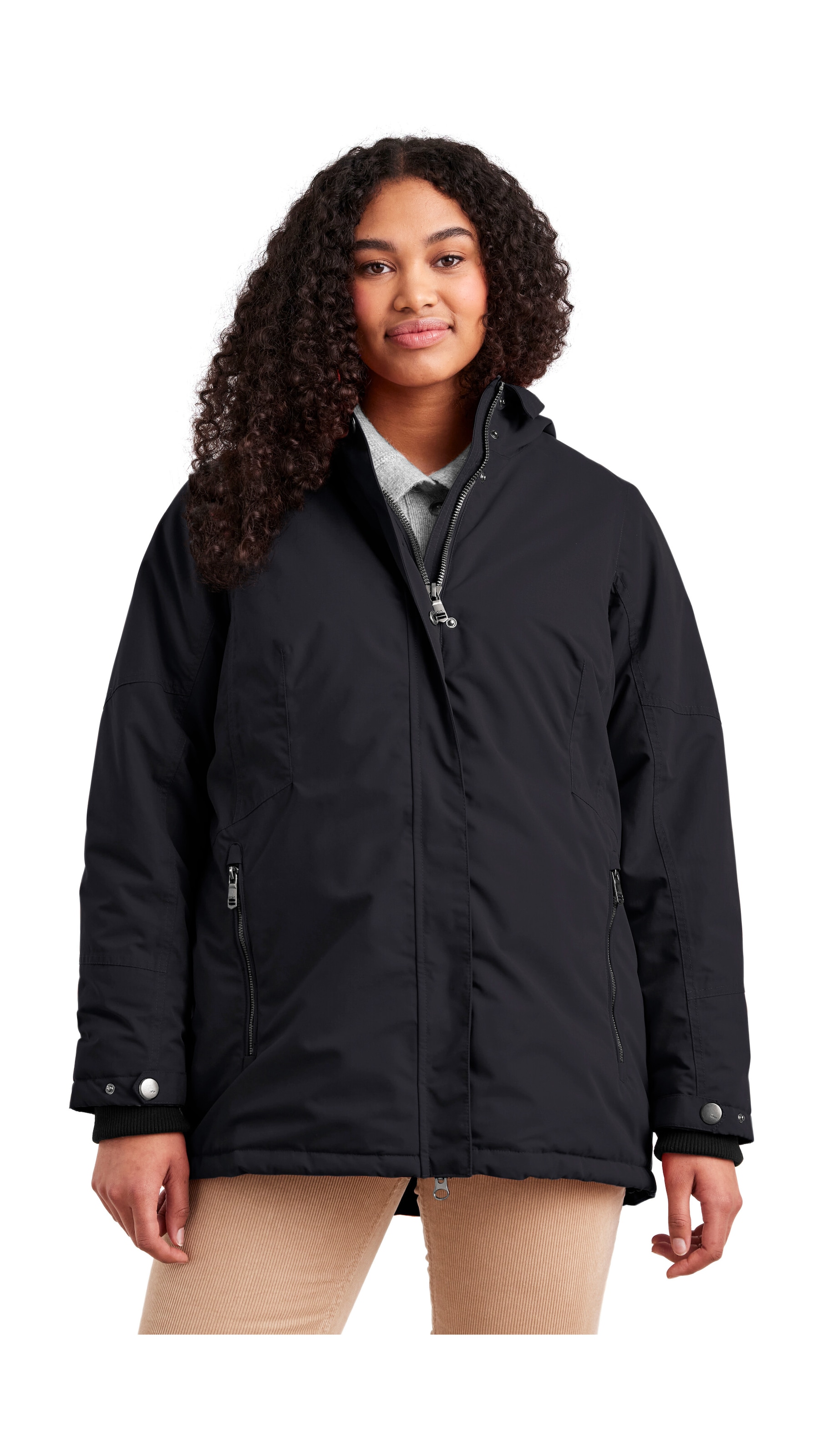 STOY Funktionsjacke »STW 4 WMN JCKT« Wasserdicht, atmungsaktiv, mit Teddy Fleece, abnehmb. Kapuze