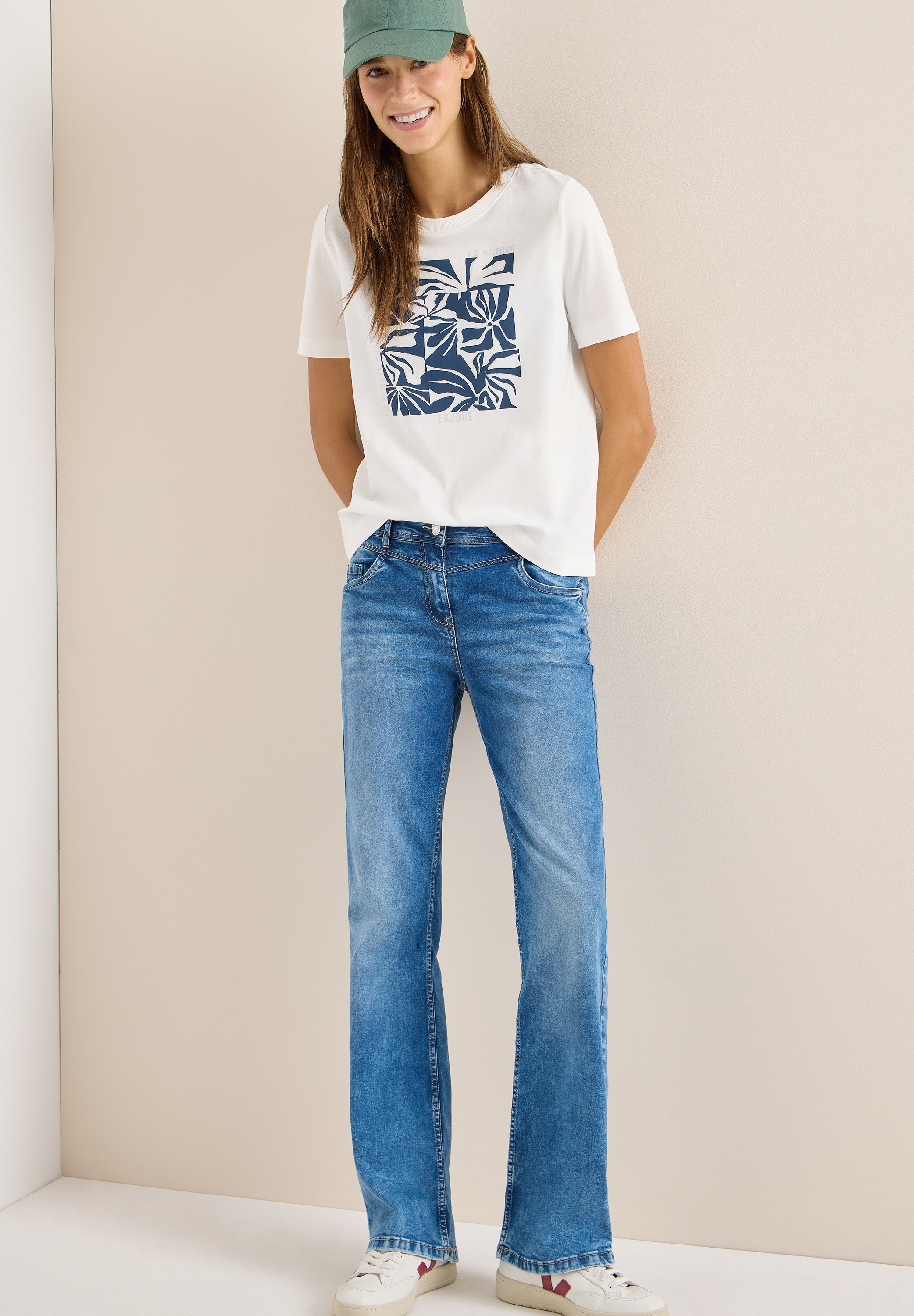 Cecil T-Shirt aus reiner Baumwolle günstig online kaufen