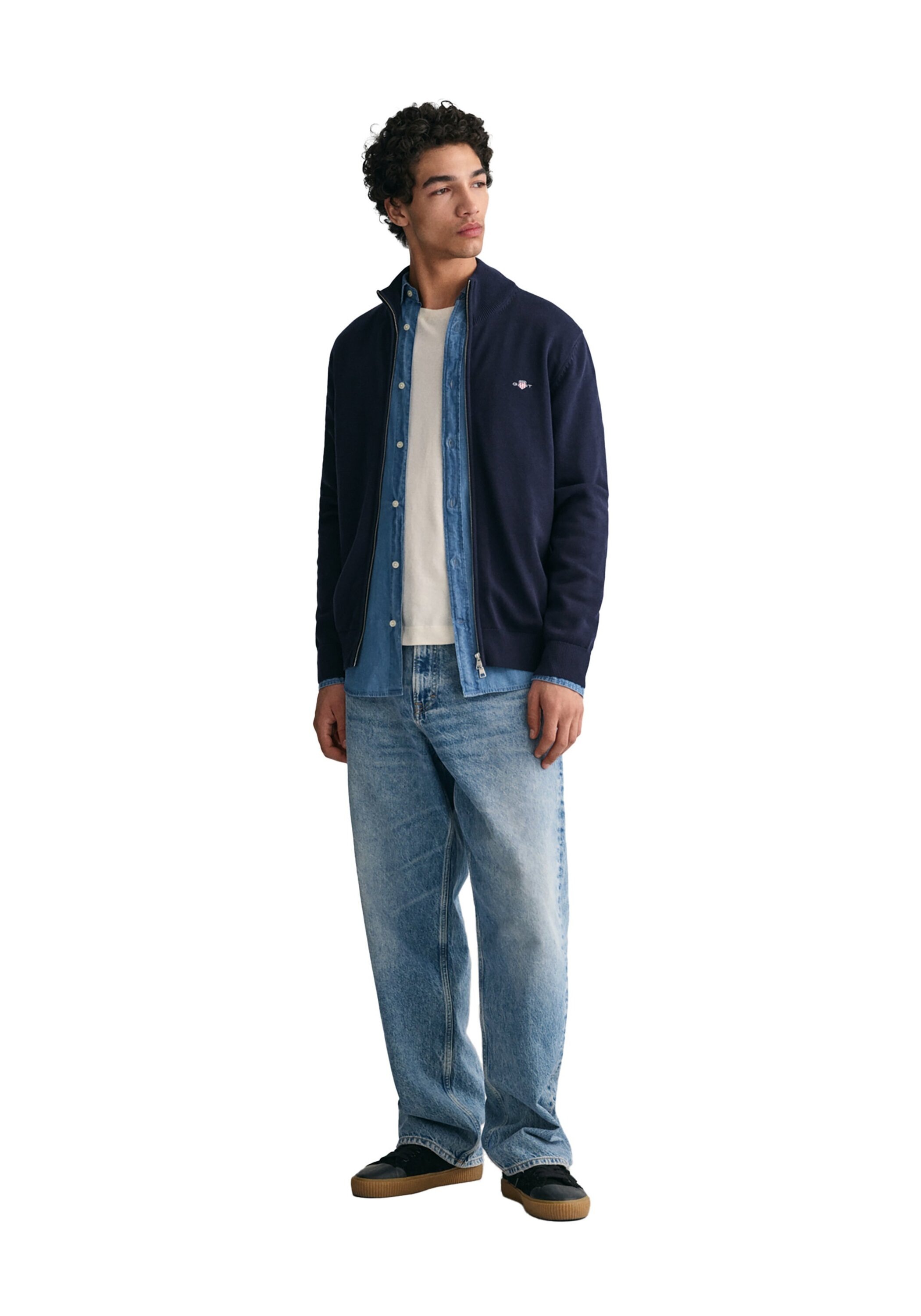 Gant Sweatshirt »Strickjacke CASUAL COTTON ZIP CARDIGAN«