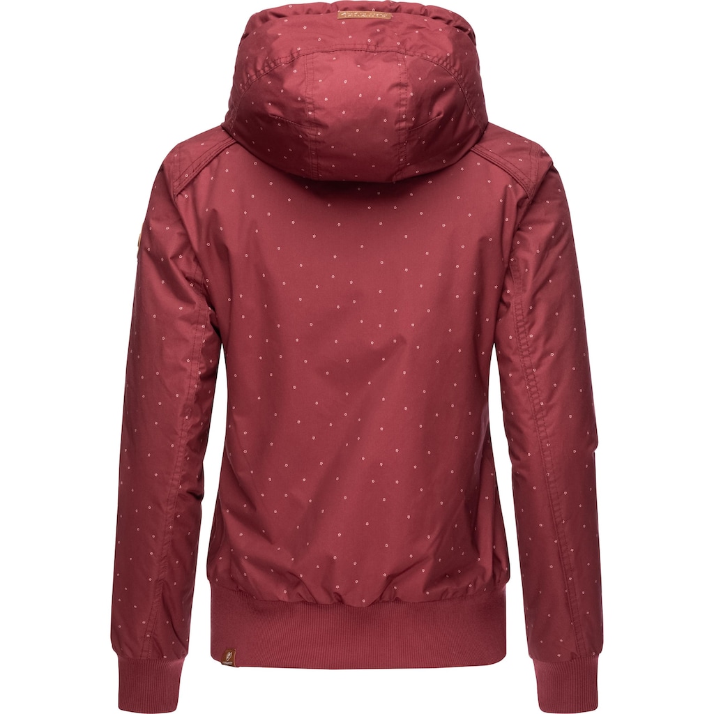 Ragwear Outdoorjacke »Druna Print Winter«, mit Kapuze