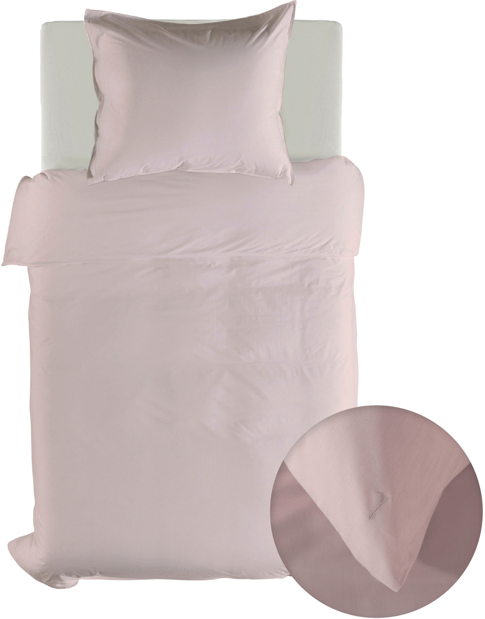 YELLOW Bettwäsche "Suite-Casablanca" 2 Stk. Uni, 100% Baumwolle ab 135x200 günstig online kaufen