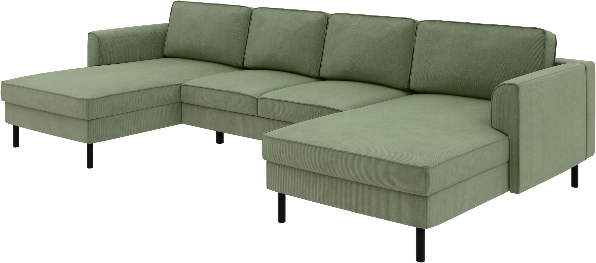 Home affaire Wohnlandschaft »Booster Couch wahlweise mit Schlaffunktion und Bettkasten-auch in Cord«, Sofa in U-Form, Breite 305 cm