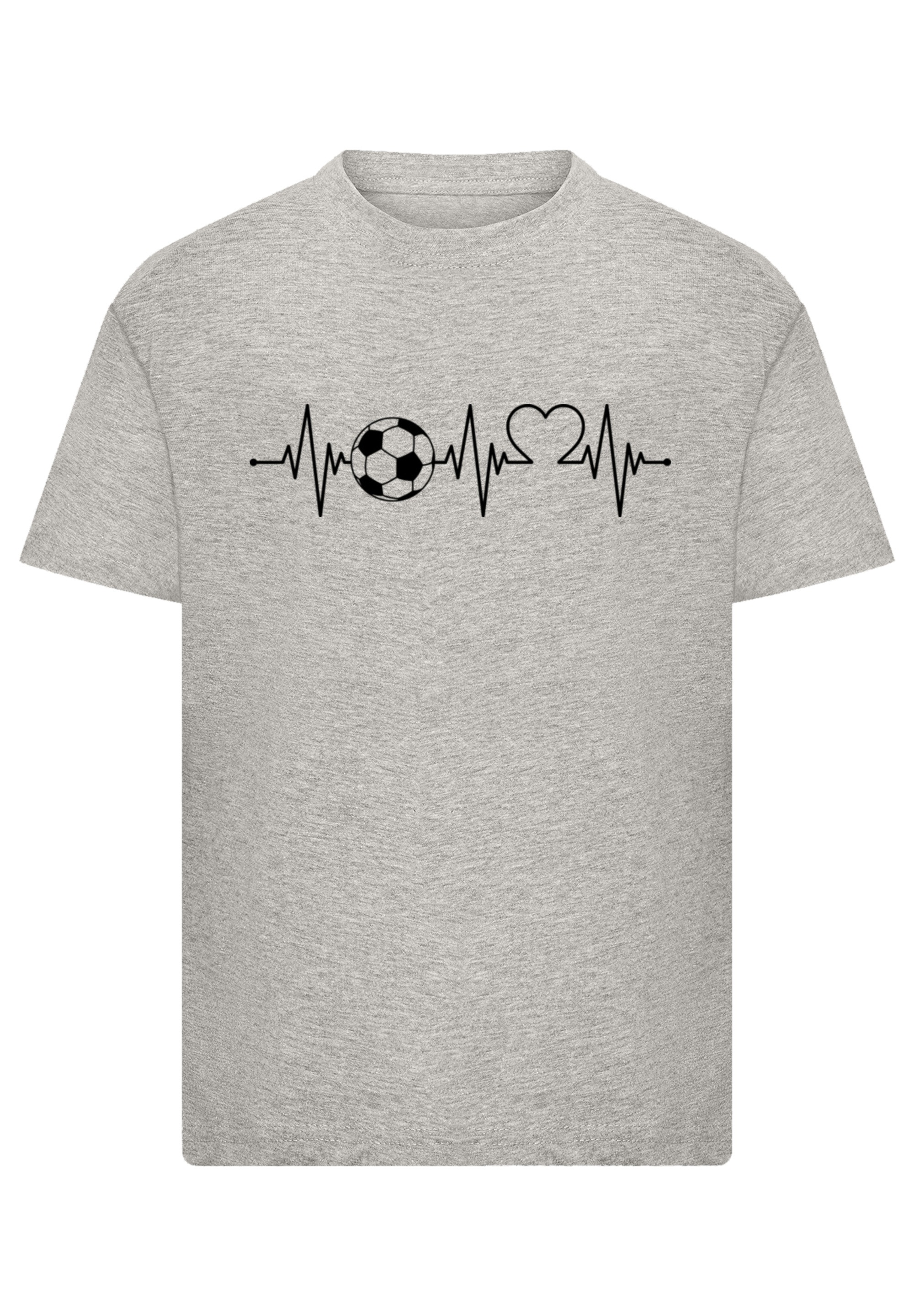 F4NT4STIC T-Shirt »Herzschlag Fußball«, Premium Qualität