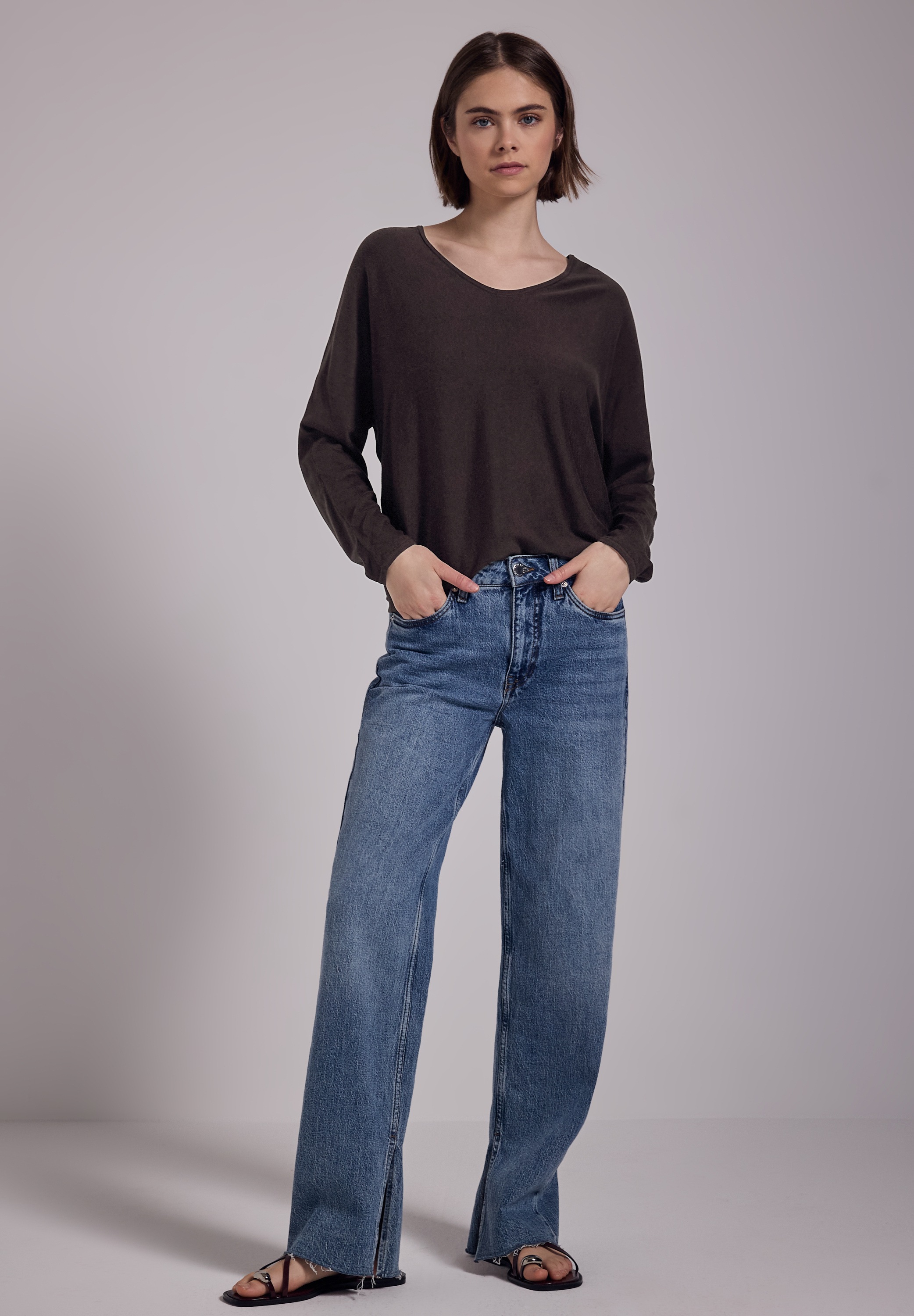 STREET ONE STUDIO Strickpullover, aus softem Materialmix