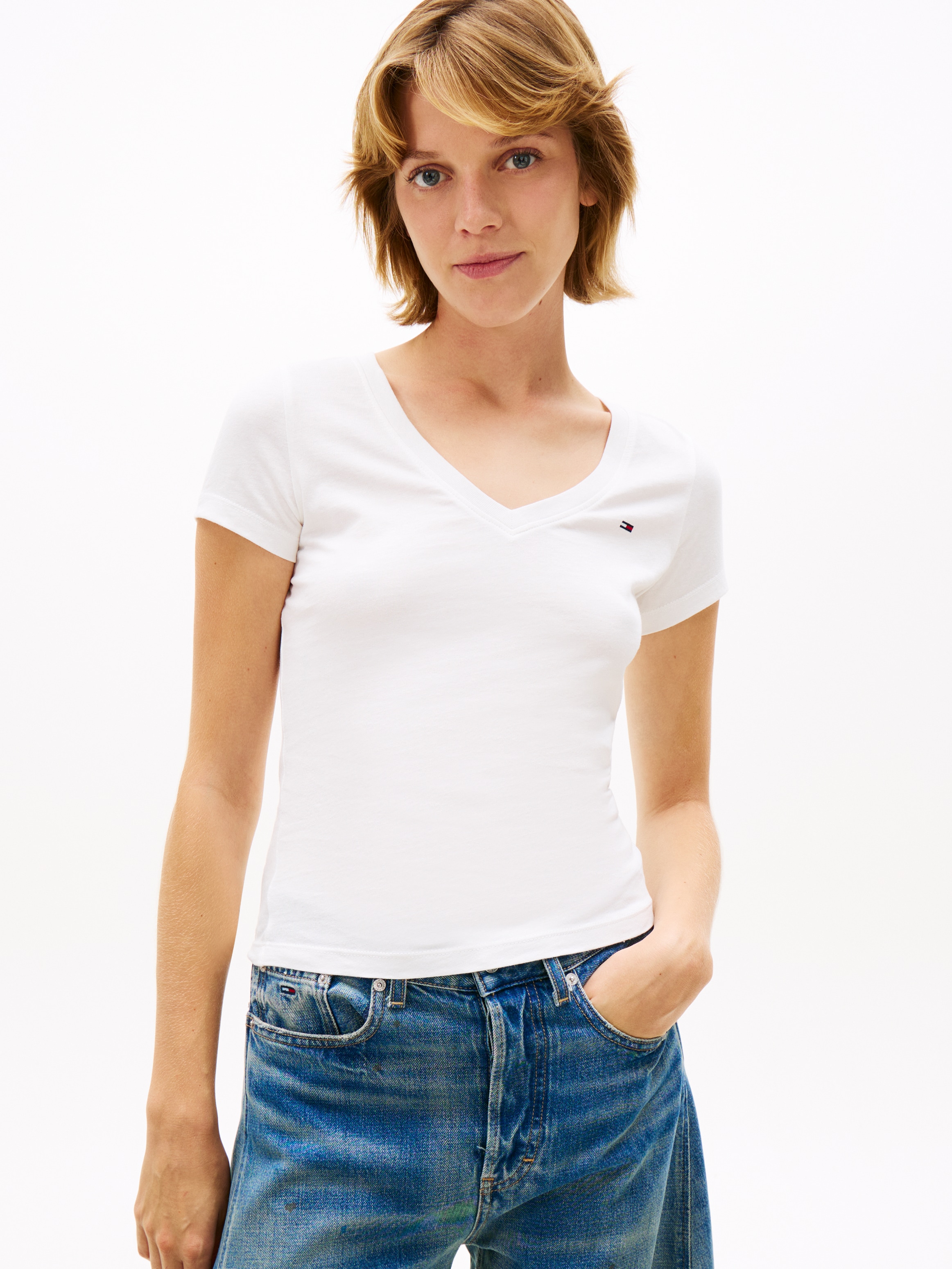 Tommy Jeans T-Shirt "TJW 2PACK V-NECK TEE" Packung, 2-er Pack, 2 Stk. tlg. günstig online kaufen