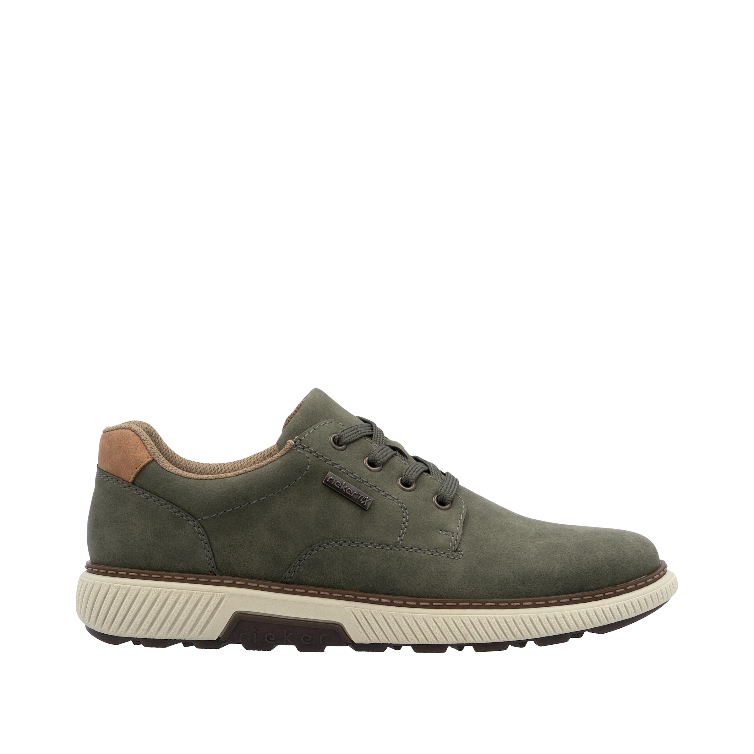 Rieker Sneaker, Halbschuh, Schnürschuh, Casual Sneaker mit weichem Schaftrand, TEX