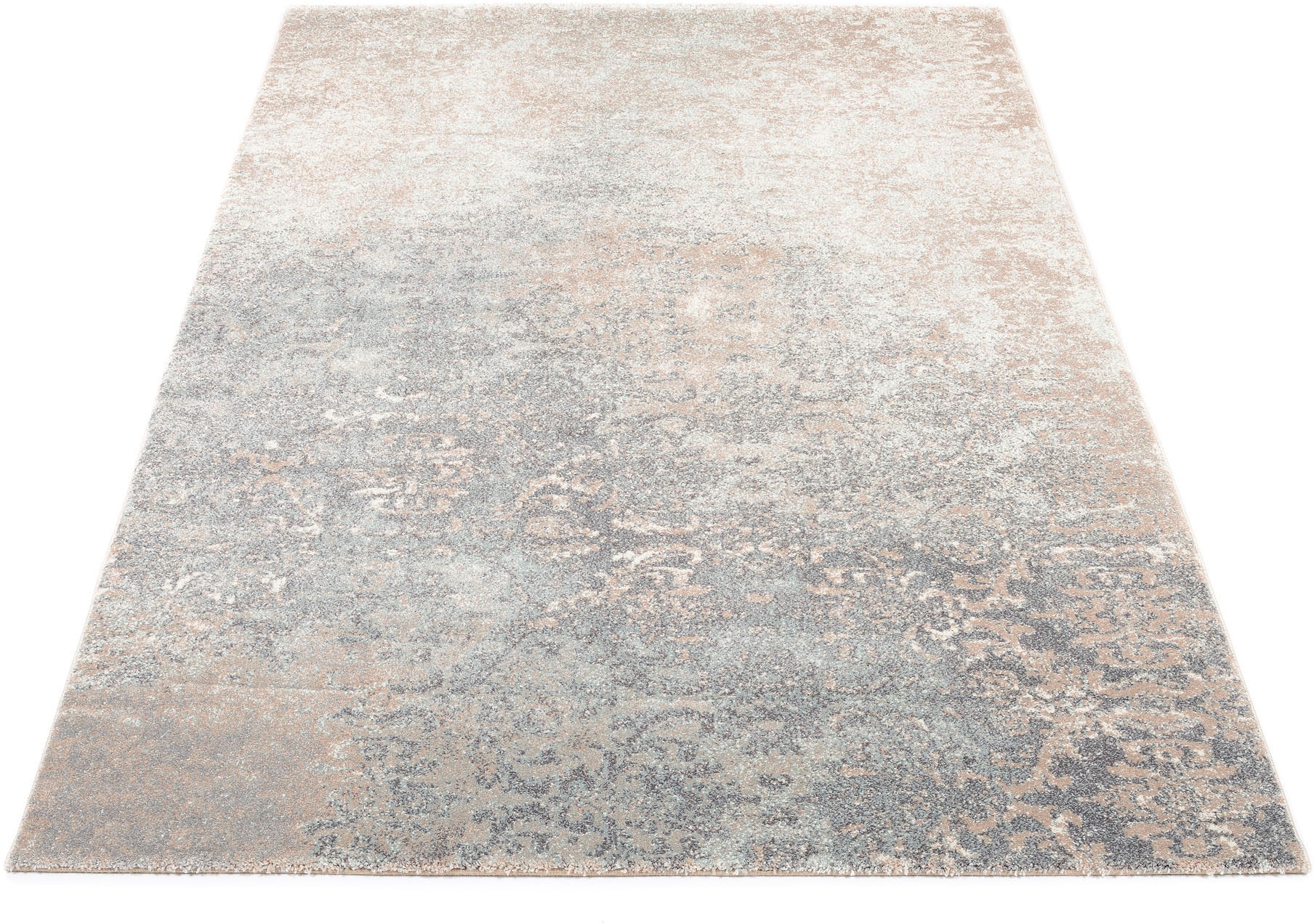 Teppich OCI DIE TEPPICHMARKE "Butterfly Admiral", blau (türkis), B:200cm H:13mm L:290cm, Kunstfaser, Teppiche, Teppich, moderner Kurzflor, orientalisch, Vintage, Wohnzimmer