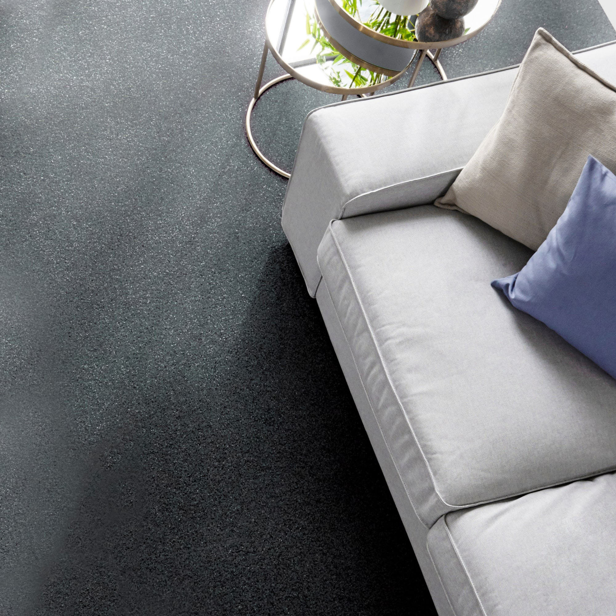 Andiamo Teppichboden "Kira, Velours, Gesamthöhe 8 mm, Luxusklasse LC1" rechteckig Uni Farben, Breite 400 cm, strapazierfähig, pflegeleicht, Wohnzimmer