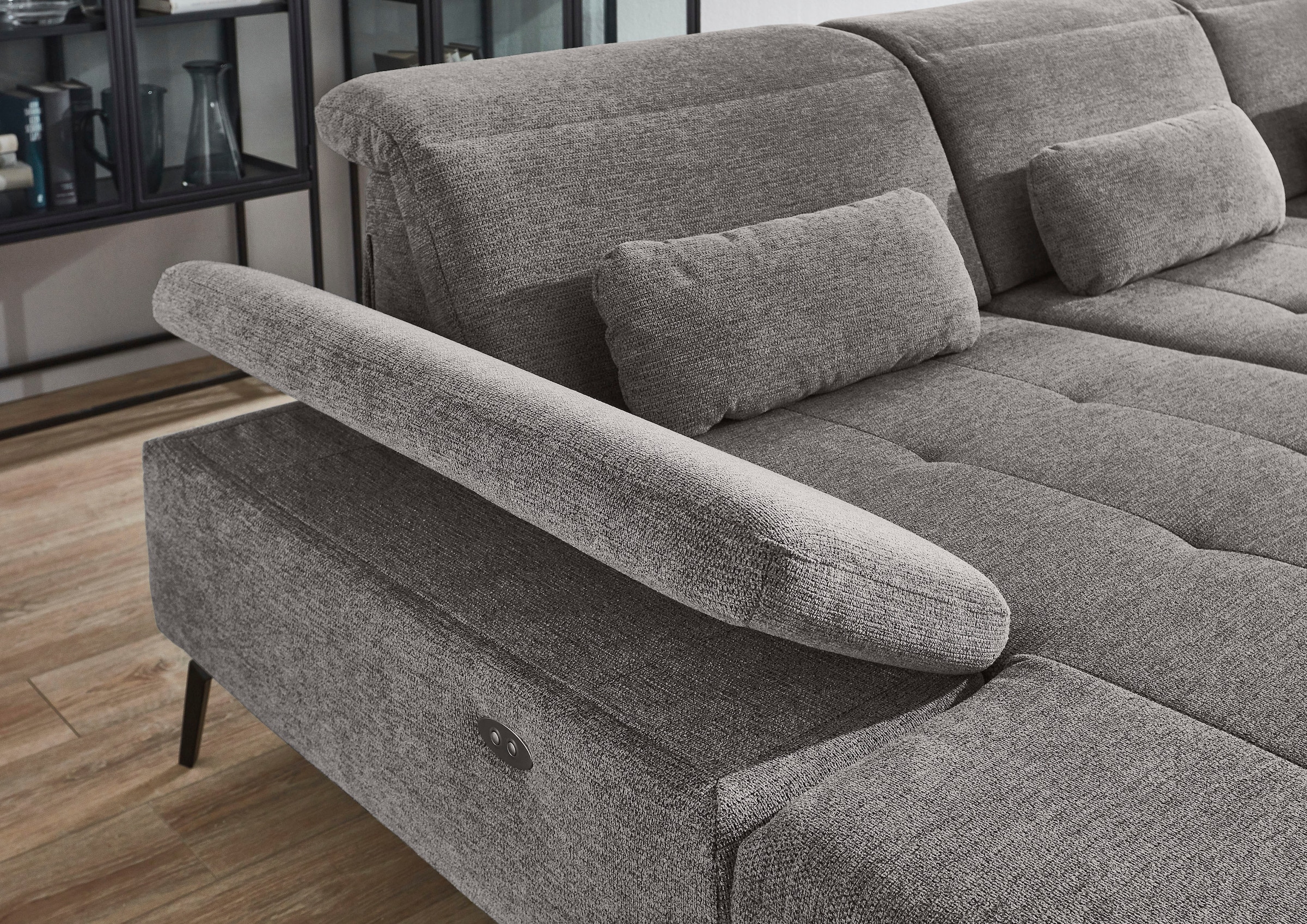 Die PlanBar Ecksofa »MP-IN20126 L-Form«, mit Kopfteilverstellung, optional Sitztiefen- & Armteilverstellung