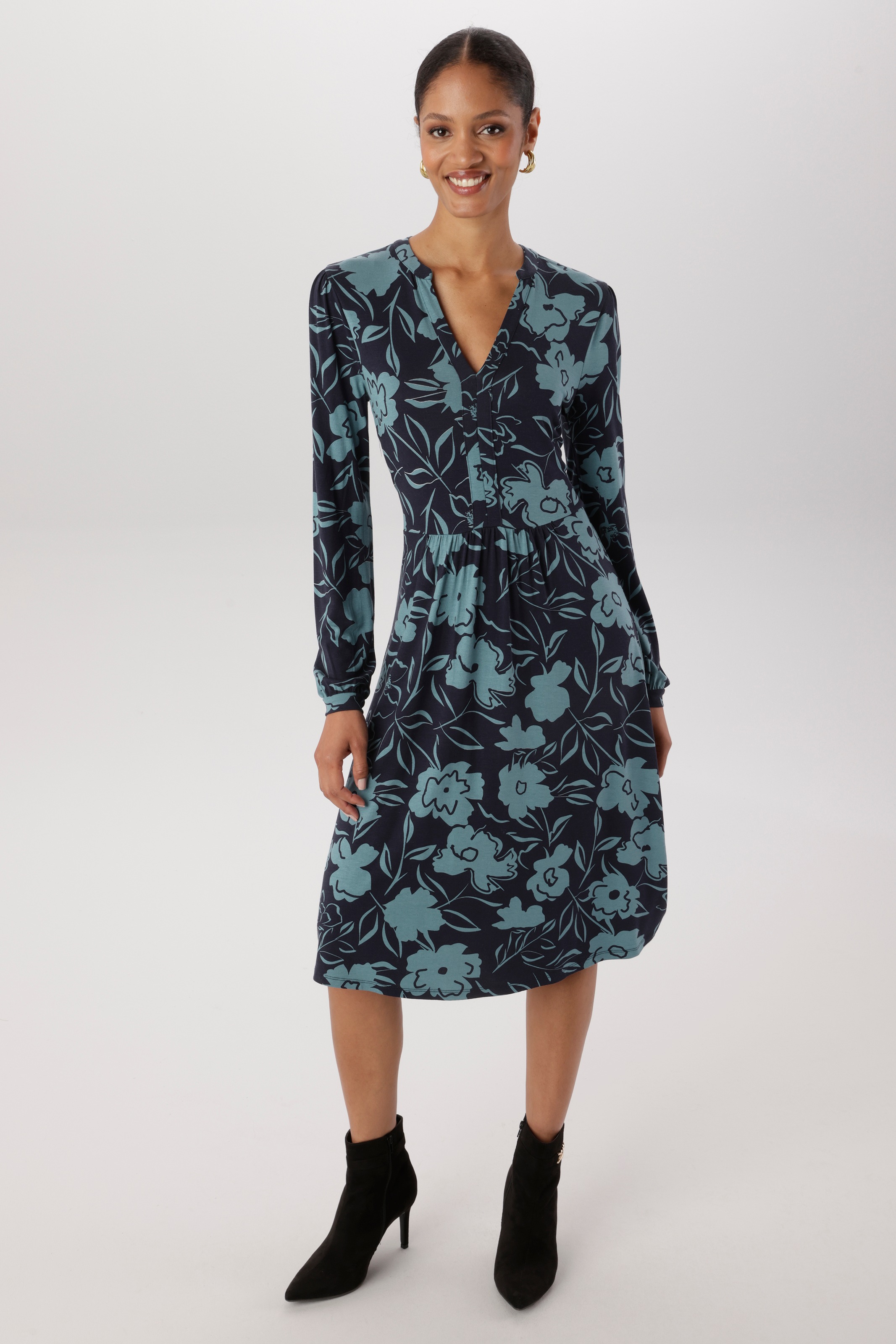 Aniston SELECTED Jerseykleid mit zwei Eingriffstaschen - NEUE KOLLEKTION