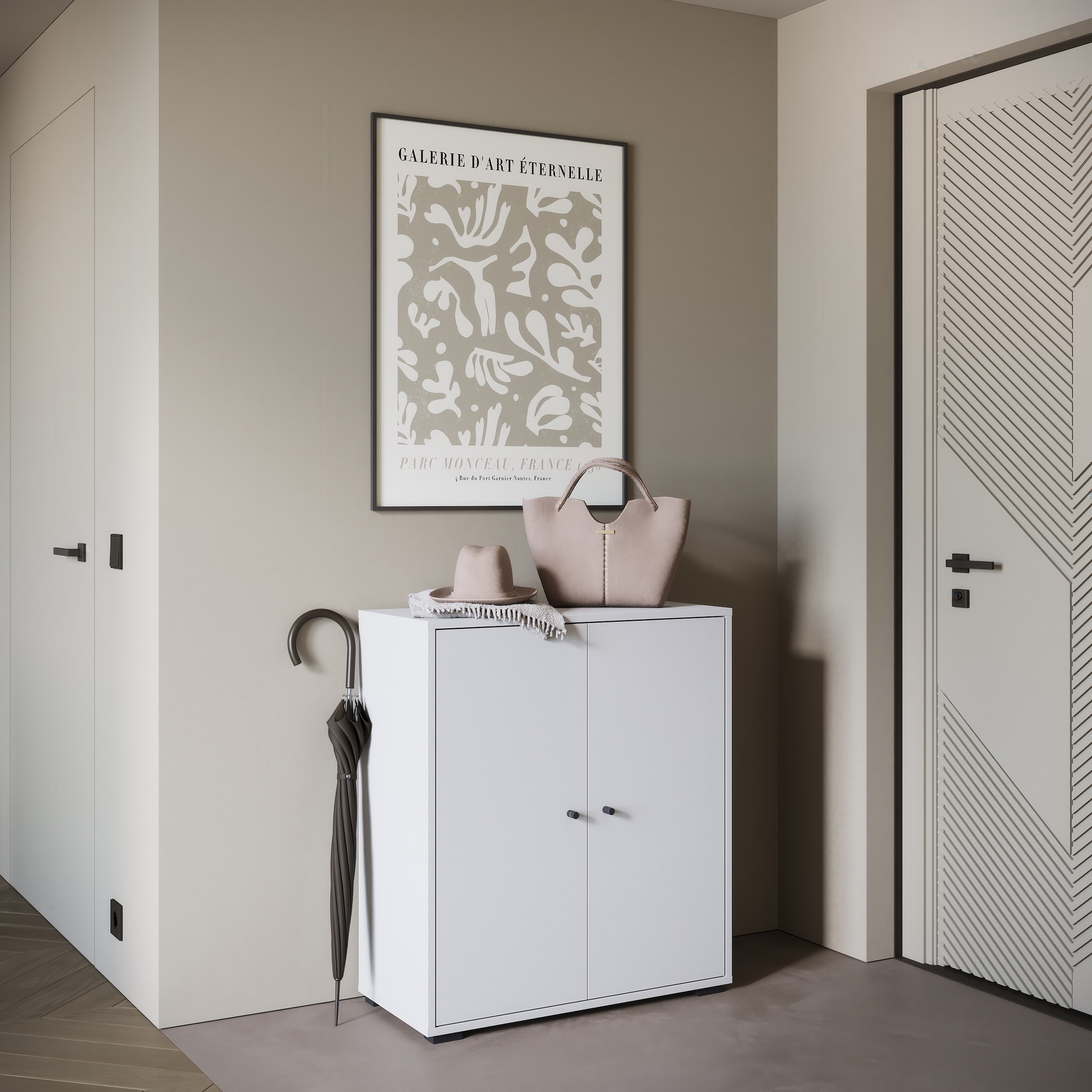 Home affaire Schuhschrank »Schuhkommode Dino« 1 Stk. tlg. Stauraum mit 2 Türen und verstellbaren Einlegeböden, Breite 70 cm