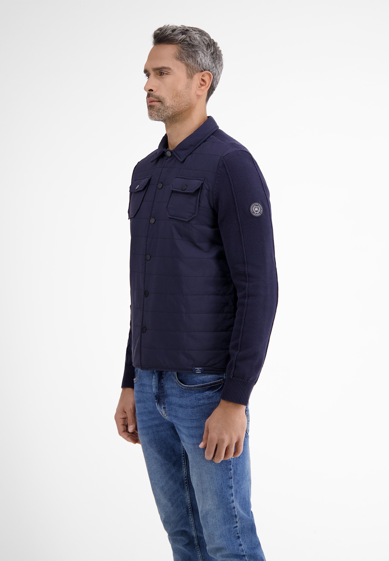 Thumbnail - LERROS Strickjacke "Strickjacke mit Nylon-Steppoptik"