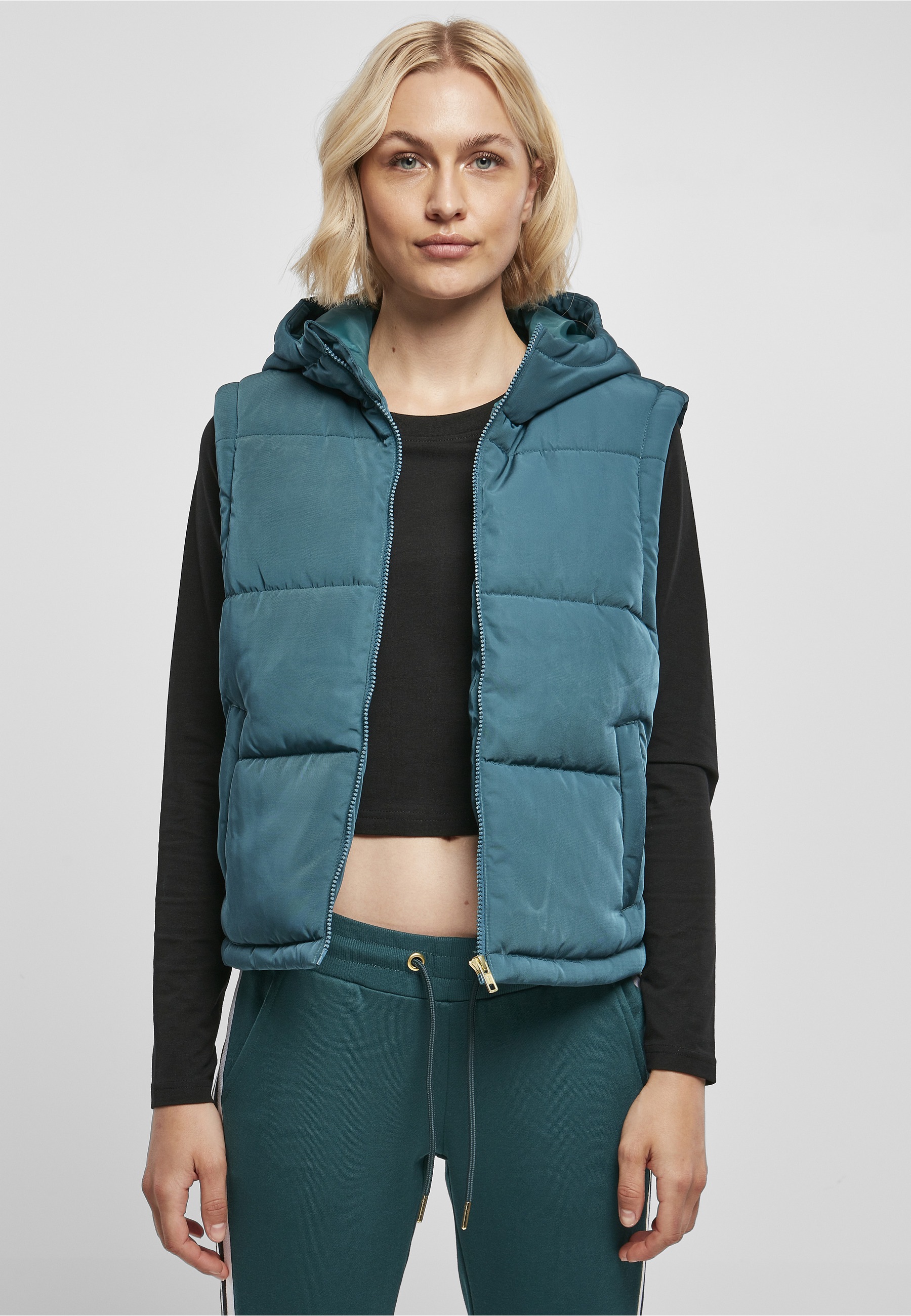URBAN CLASSICS Jerseyweste »Urban Classics Damen Ladies Recycled Twill Puffer Vest« 1 Stk.