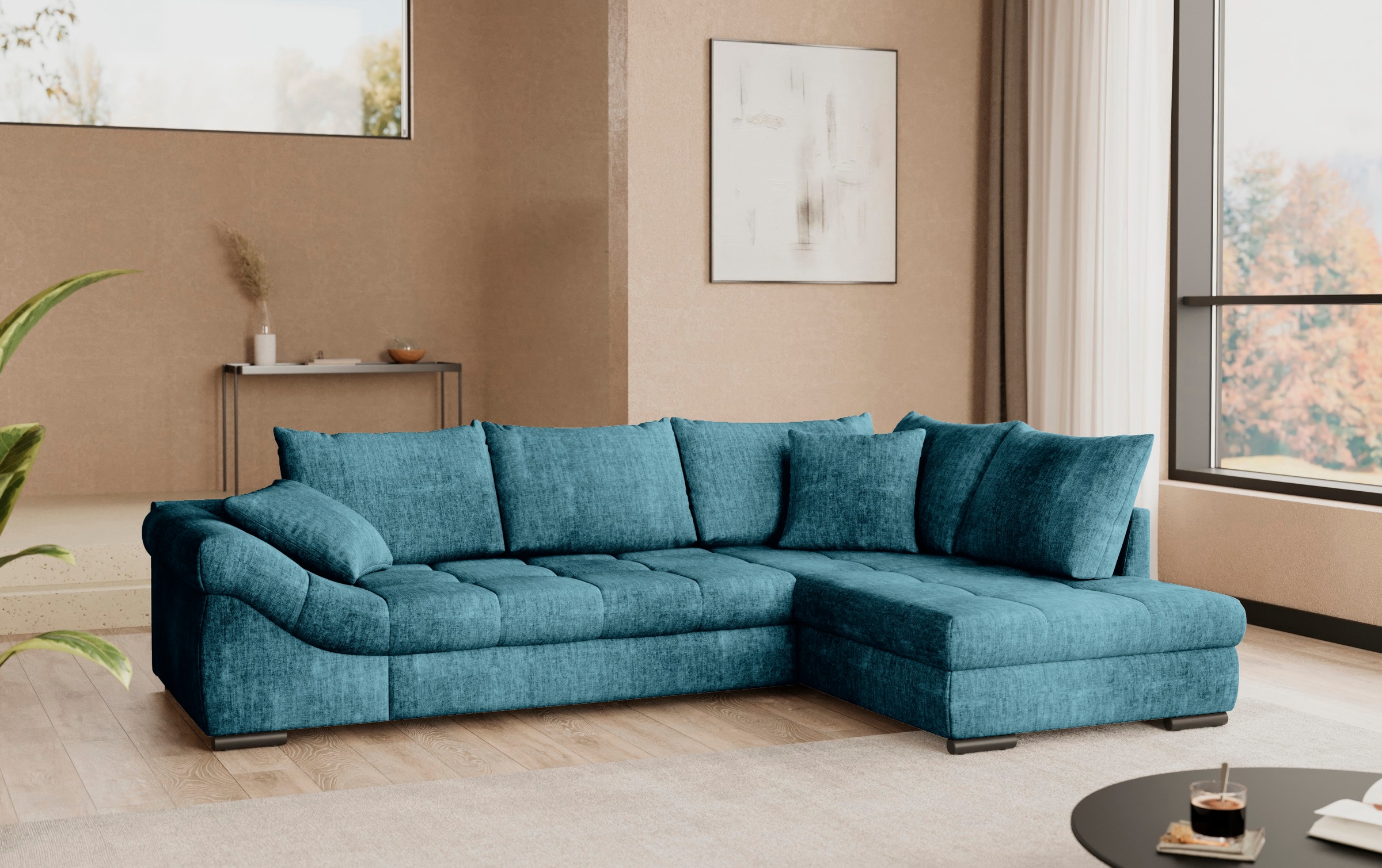 Mr. Couch Ecksofa »Allegro DuraFlex, L-Form«, Hochschläfer-Bettauszug, Kaltschaumpolsterung, bis 140 kg belastbar
