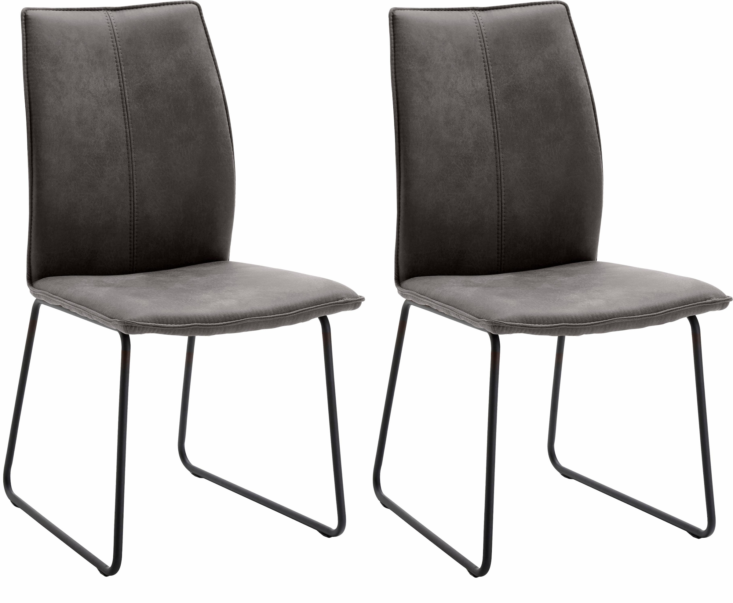 NIEHOFF SITZMÖBEL Polsterstuhl "Capri" (Set) 2 Stk.Kufengestell aus Eisen, günstig online kaufen