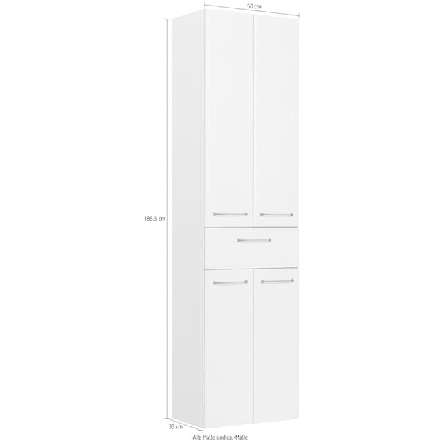 PELIPAL Hochschrank »Quickset«, Breite 50 cm, Höhe 185,5 cm,  Glaseinlegeböden, Türdämpfer kaufen | BAUR