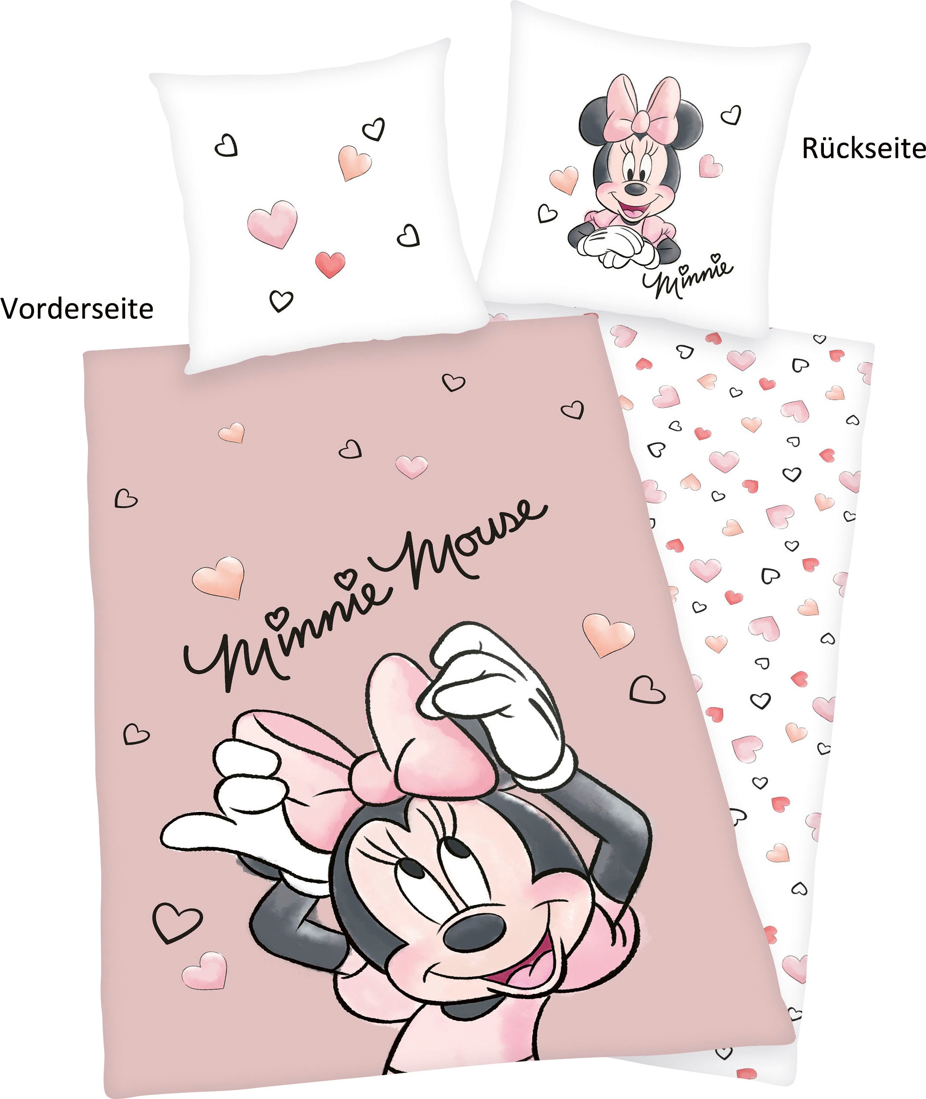 Kinderbettwäsche »Disney´s Minnie Mouse«, mit tollem Minnie Mouse Motiv