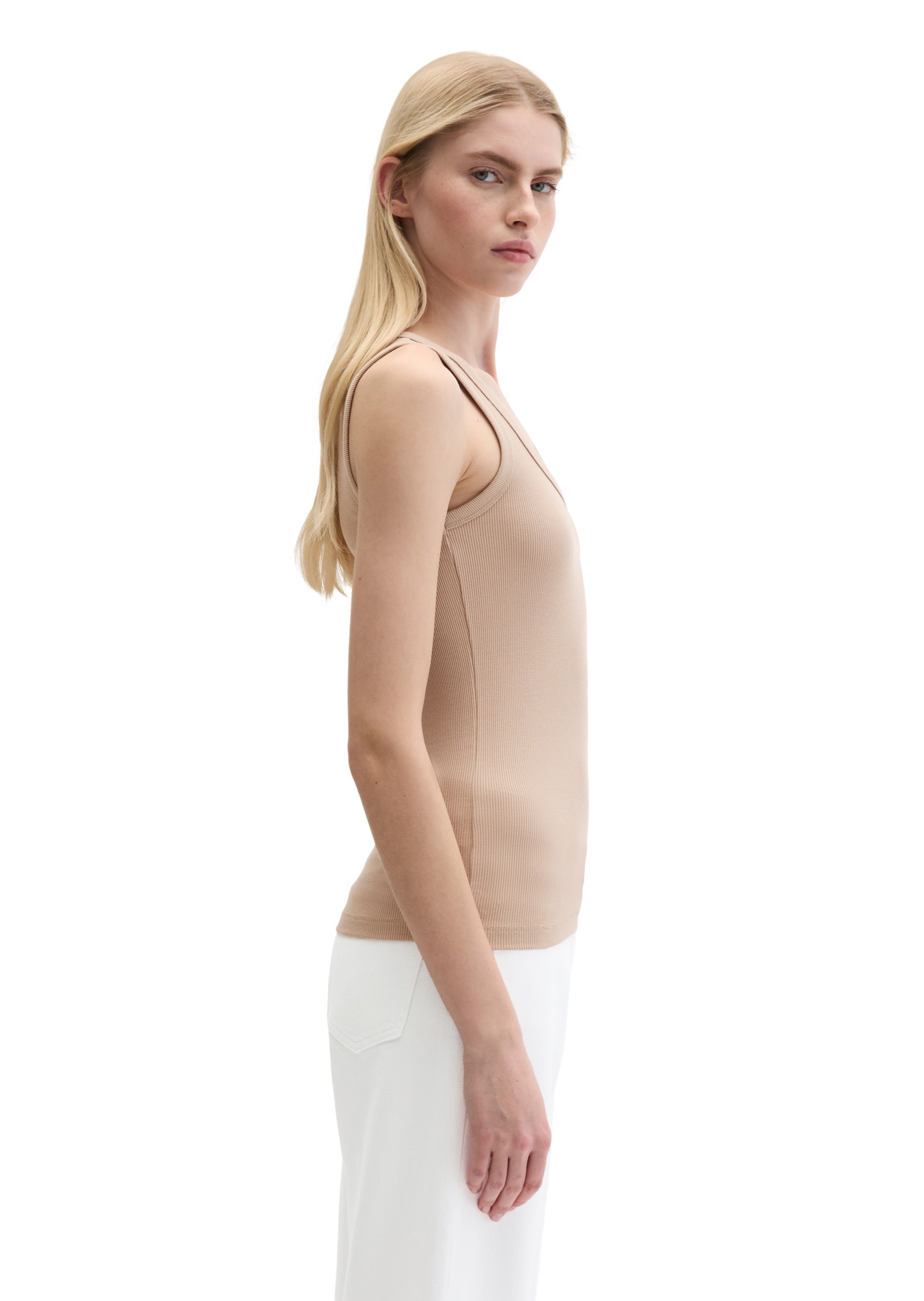 Marc O'Polo T-Shirt »aus elastischem Rippjersey«