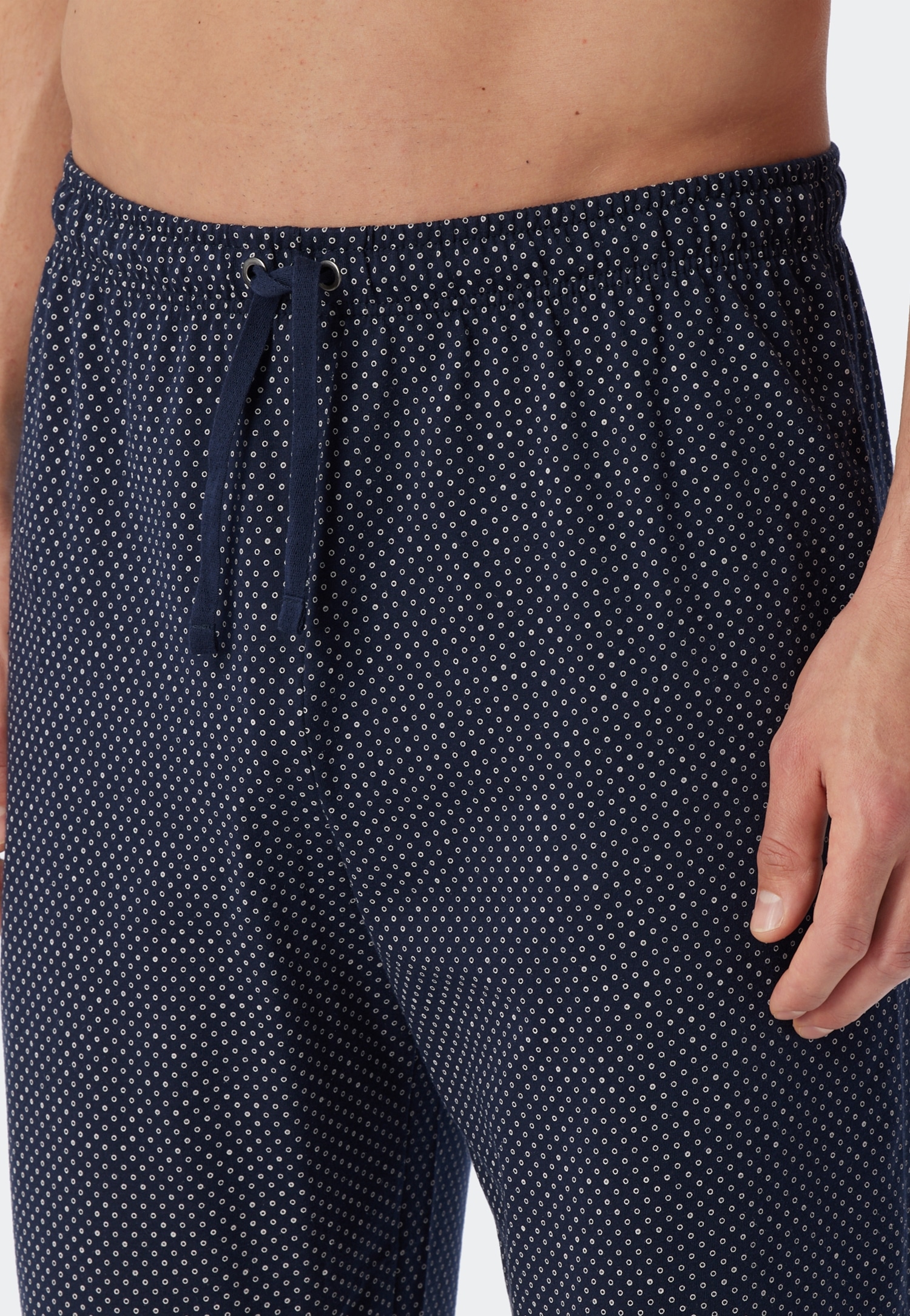 Schiesser Pyjama »"Ebony"«, (2 tlg.), mit rundem Halsausschnitt