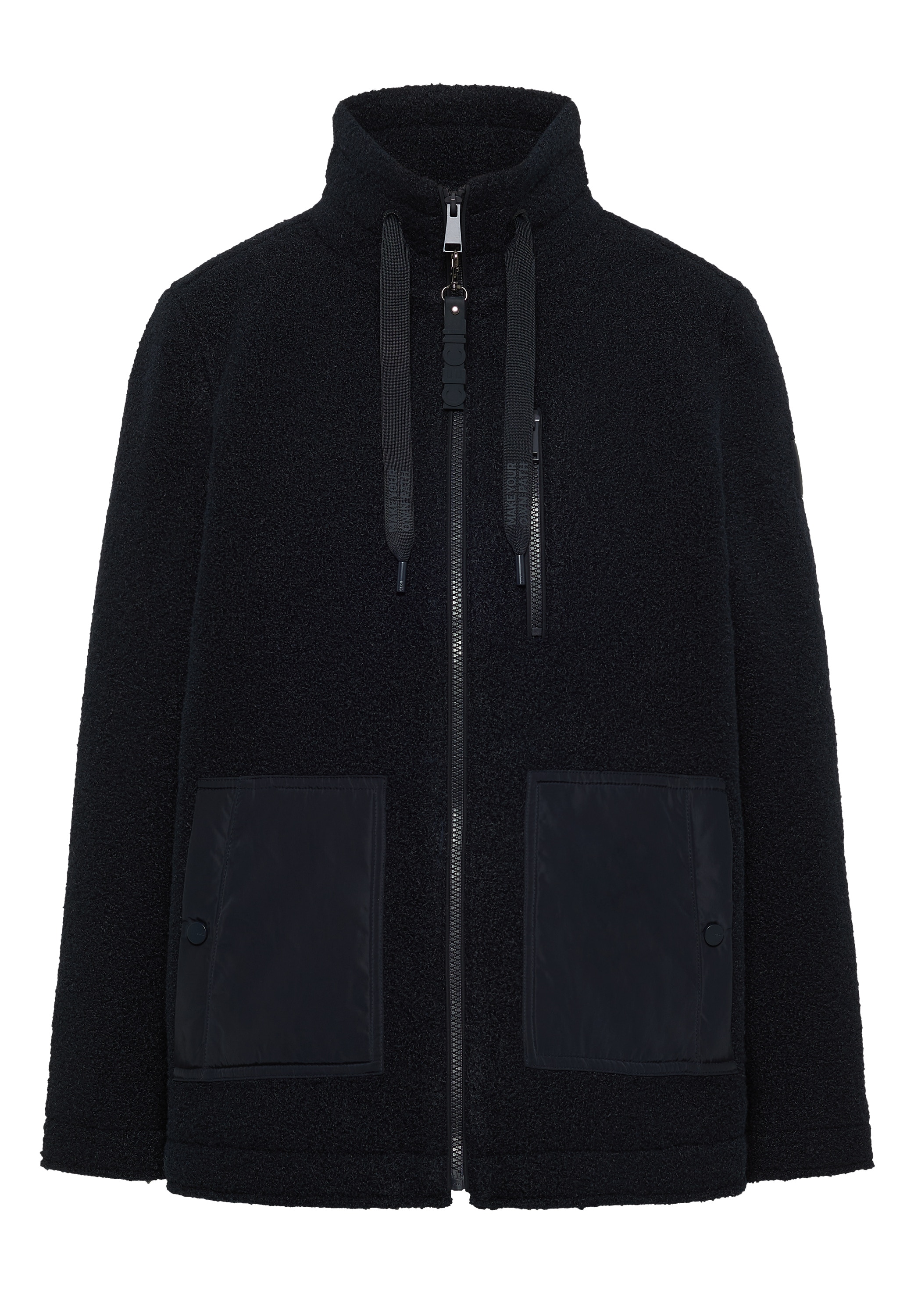 Cecil Fellimitatjacke ohne Kapuze mit Stehkragen