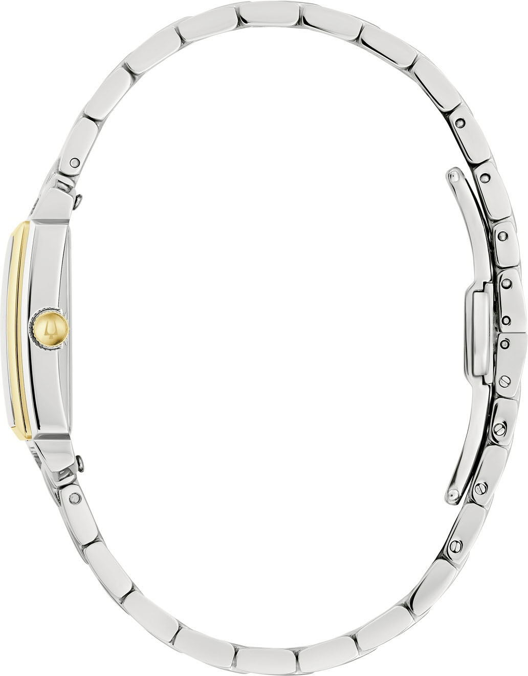 Bulova Quarzuhr, Armbanduhr, Damenuhr, Edelstahlarmband, mit Diamanten