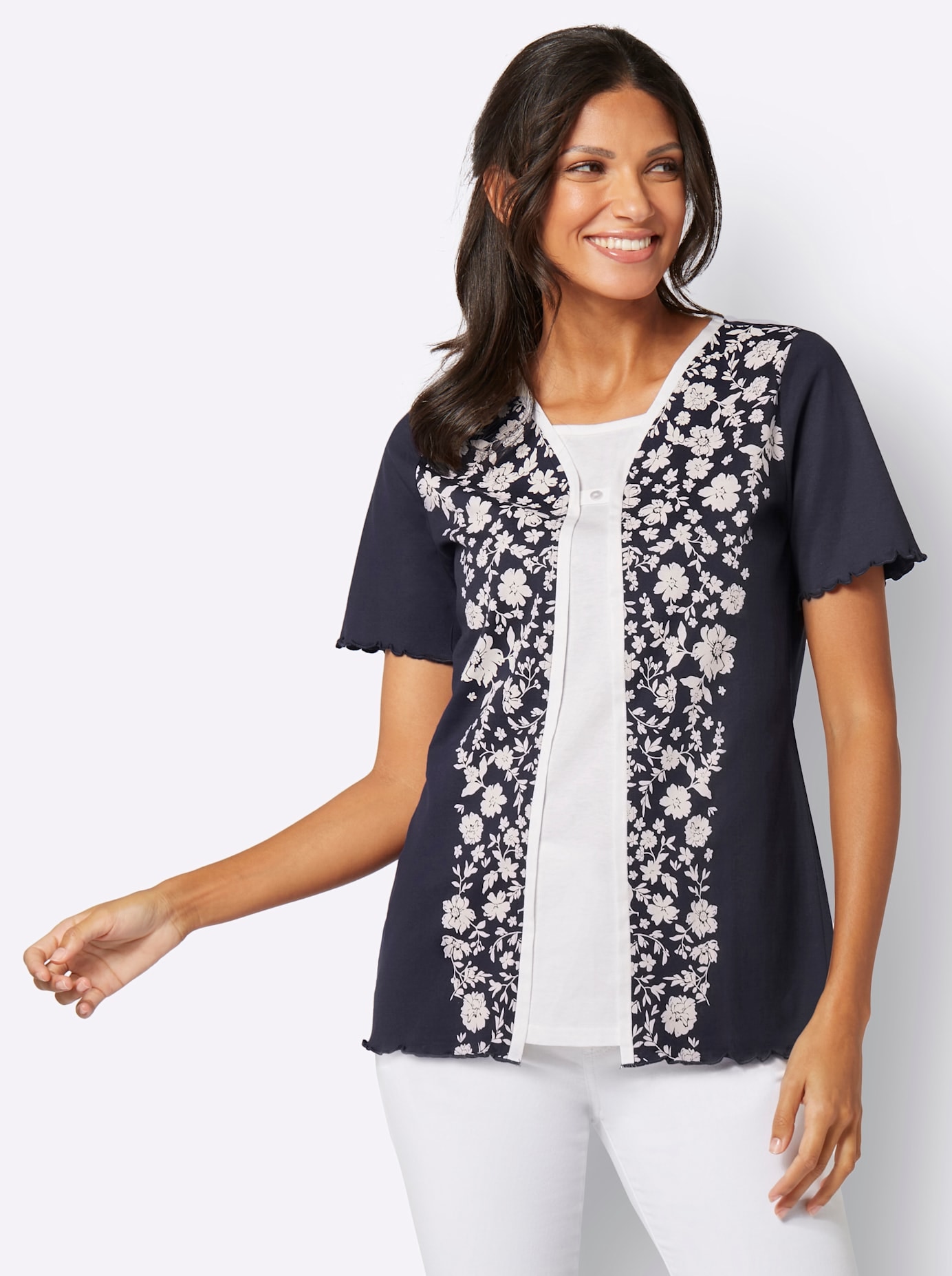 Classic Basics 2-in-1-Shirt "2-in-1-Shirt" 1 Stk. tlg. günstig online kaufen