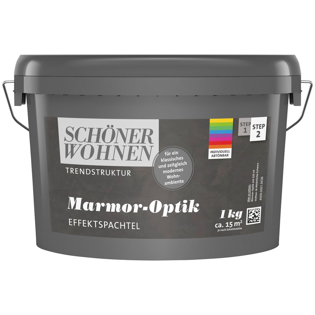 SCHÖNER WOHNEN FARBE Spachtelmasse »TRENDSTRUKTUR«, 1 kg, crema, Effektspachtel für die Marmor-Optik