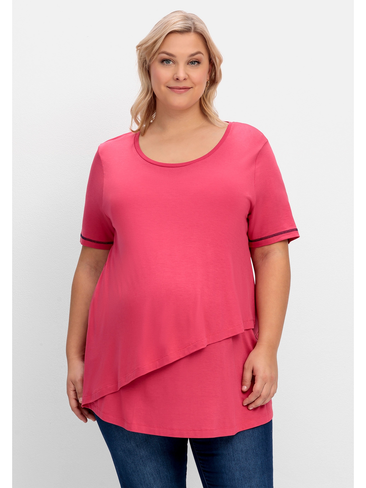 Umstandsshirt »Große Größen«, in Layer-Optik, mit Stillfunktion