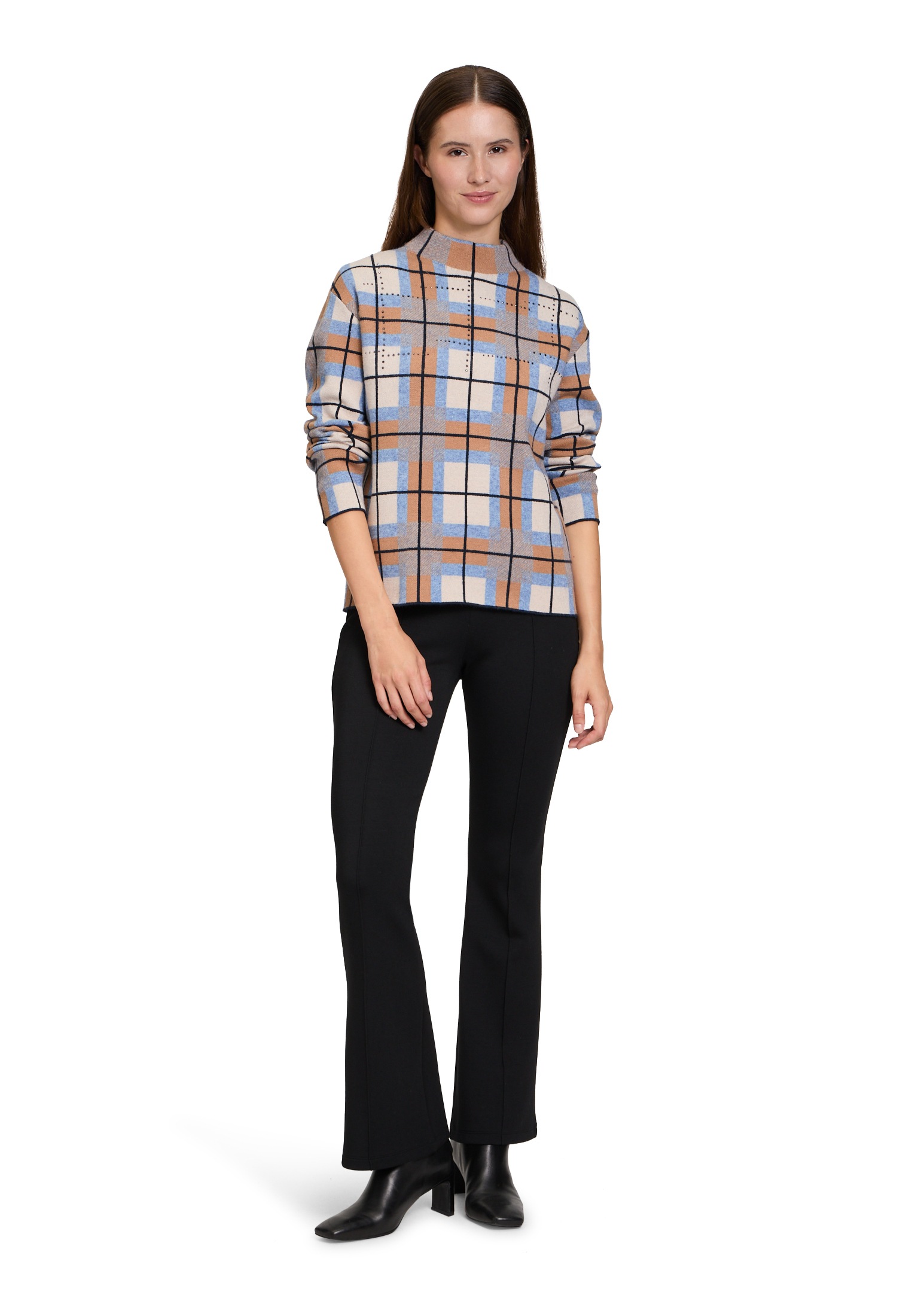 Betty Barclay Strickpullover »Betty Barclay Strickpullover kariert«, (1 tlg.), Hotfix