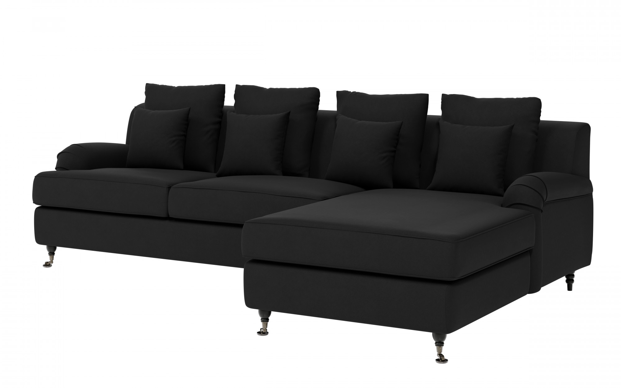 Home affaire Ecksofa »NORIN L-Form« zwei Fußarten: vorne - Rollen, hinten - Holzfüße